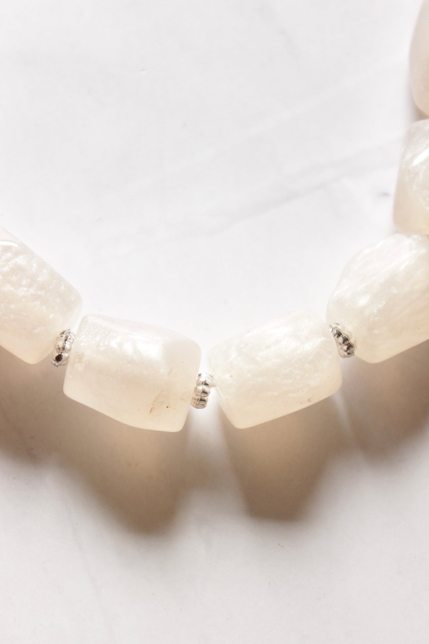 Ivory Acrylic Beads Necklace