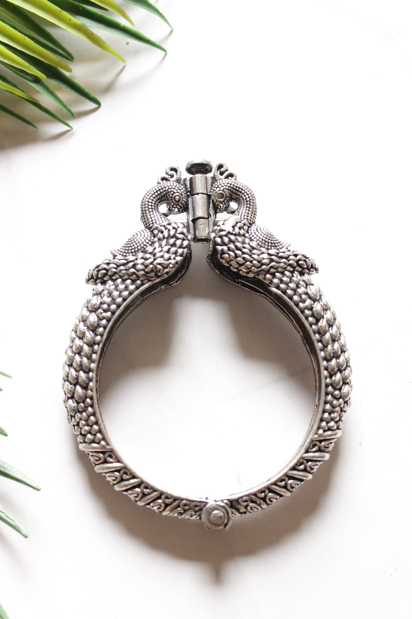 Peacock Motif Intricately Detailed Adjustable Kada