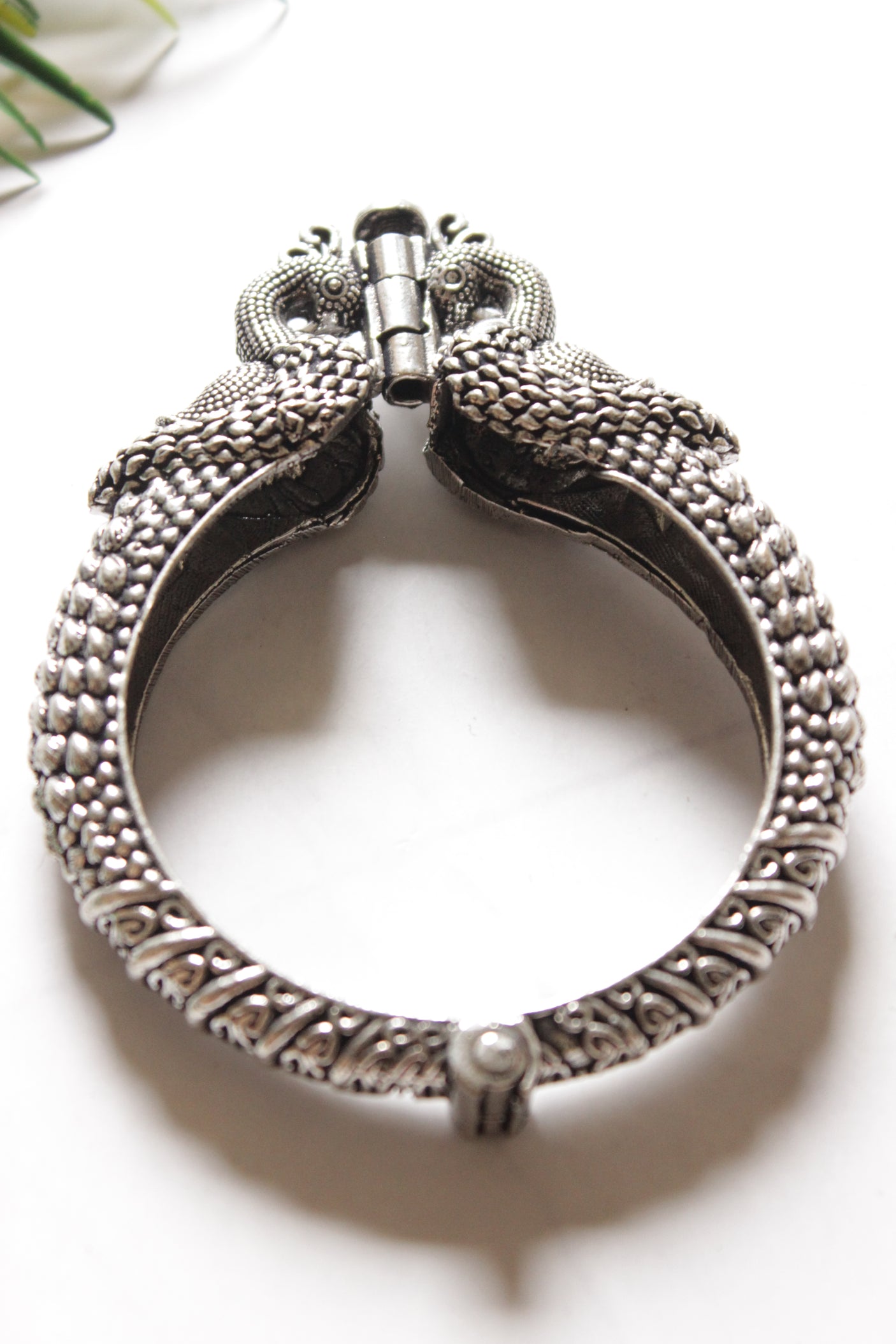 Peacock Motif Intricately Detailed Adjustable Kada