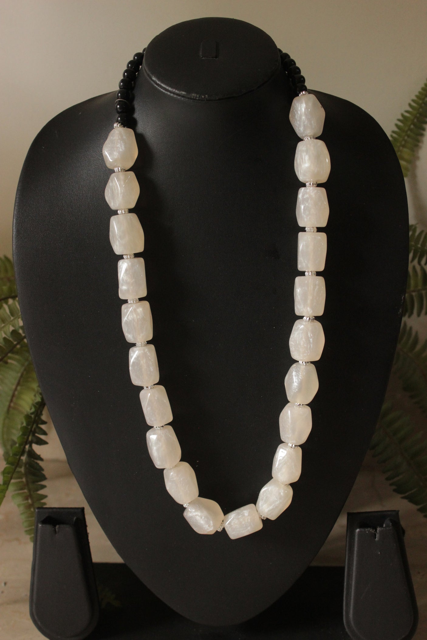 Ivory Acrylic Beads Necklace
