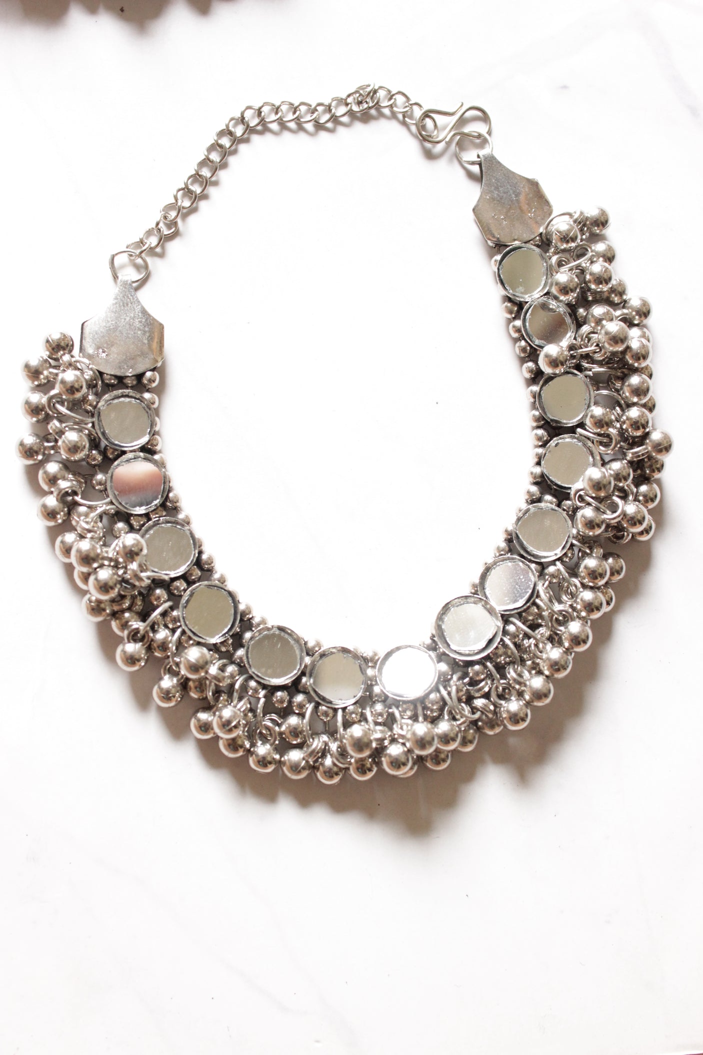 Mirror Work Set of 2 Ghungroo Payal Anklets