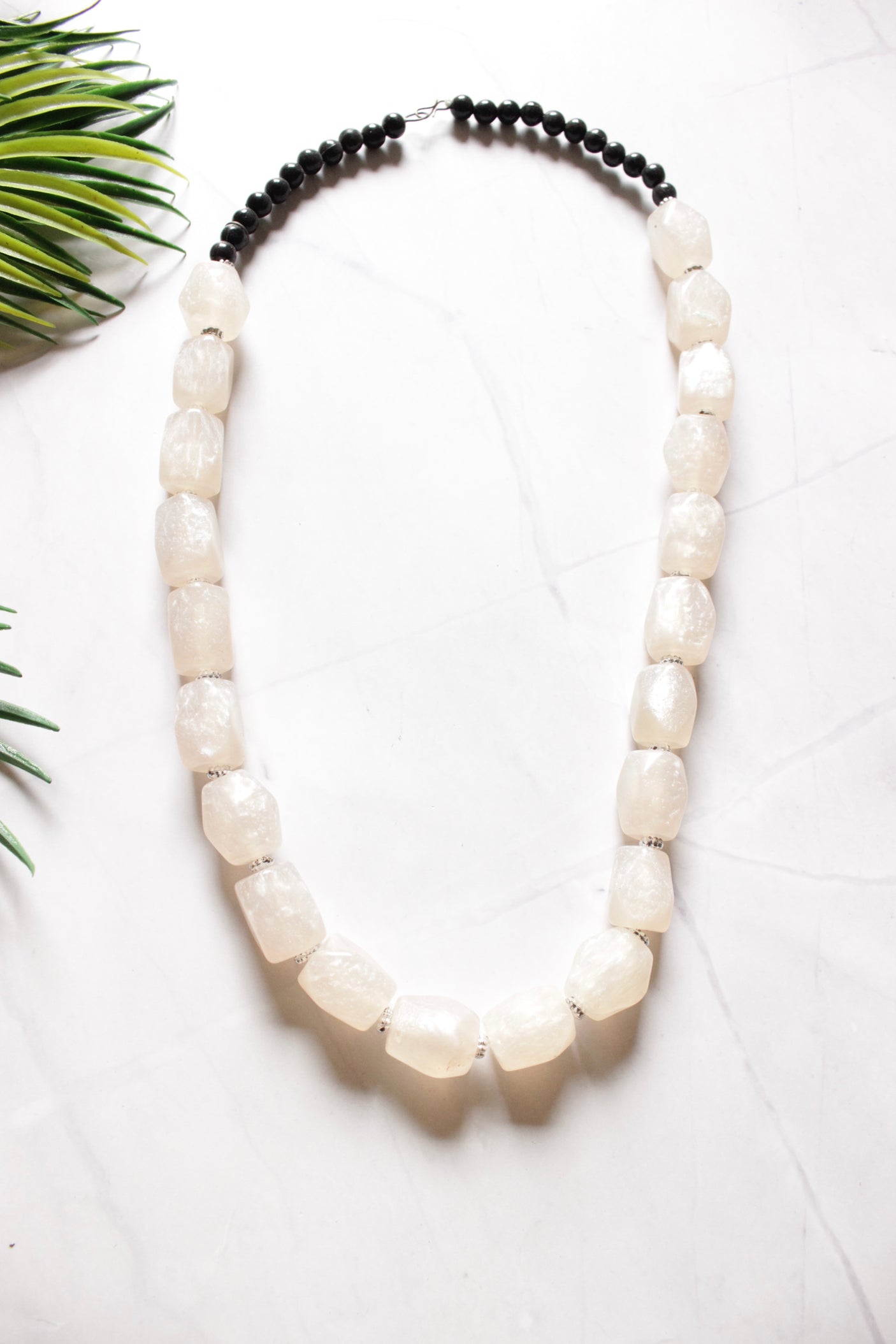 Ivory Acrylic Beads Necklace