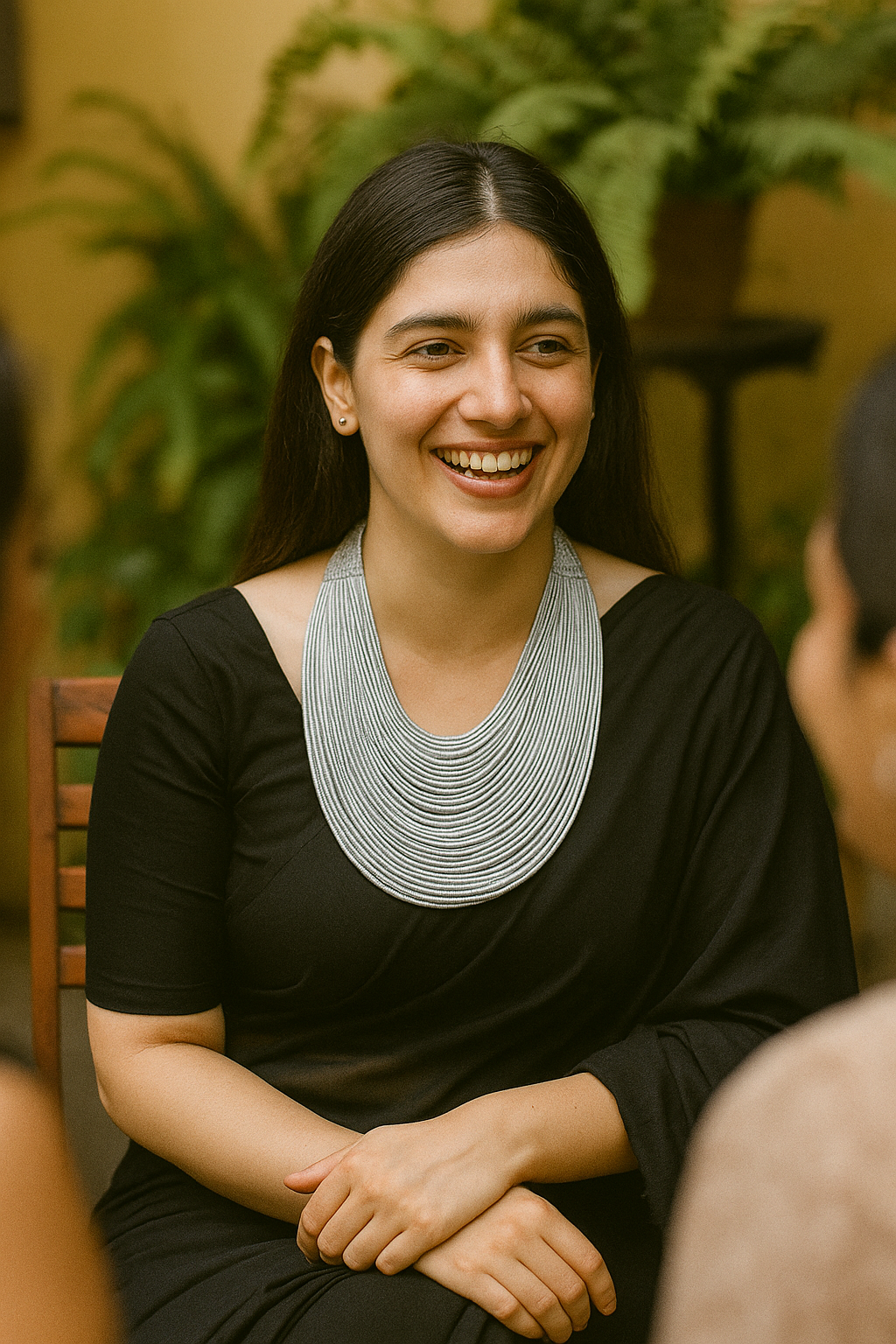 Silver Grey Handmade Silk Threads Multi-Layer Statement African Choker Necklace