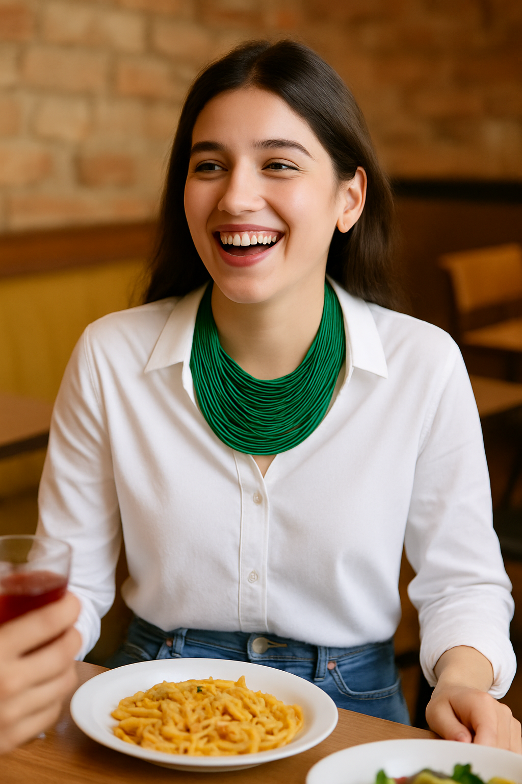 Bottle Green Handmade Silk Threads Multi-Layer Statement African Choker Necklace