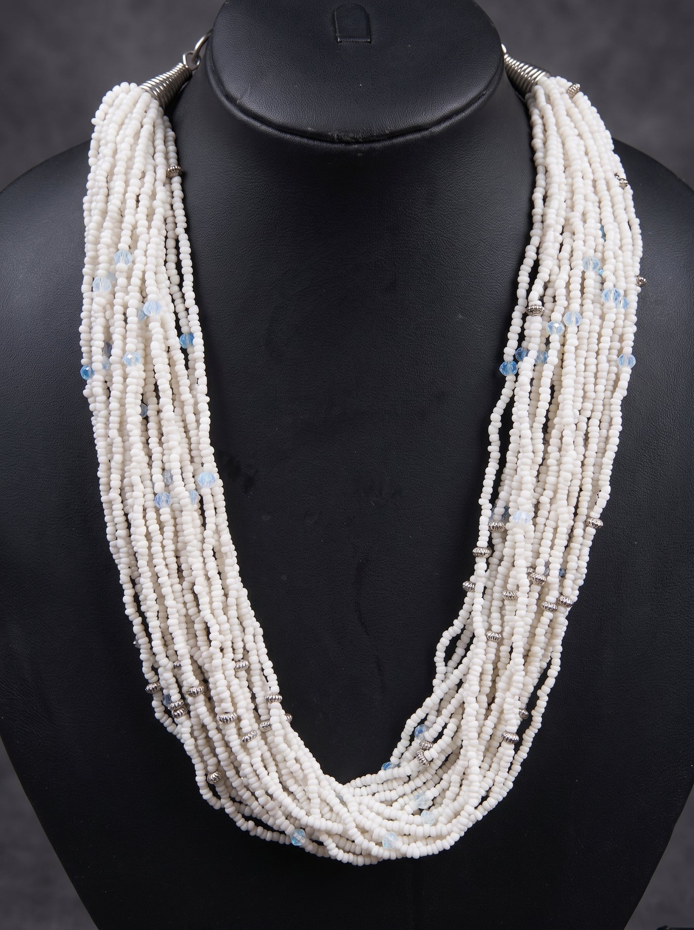 Multi-Layer Off-White Beads Necklace