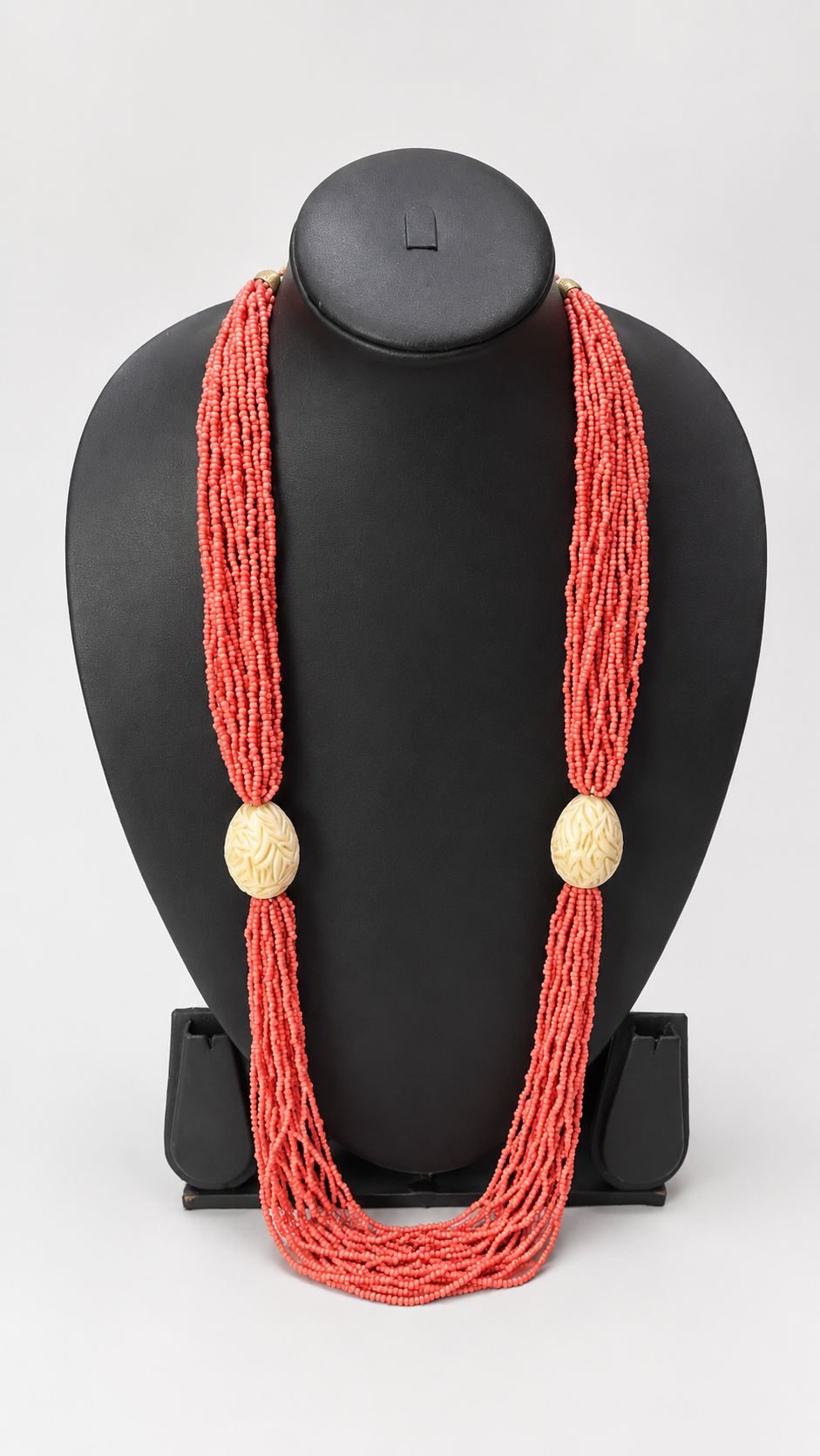 Coral Beaded Multi-Layer Handmade Necklace