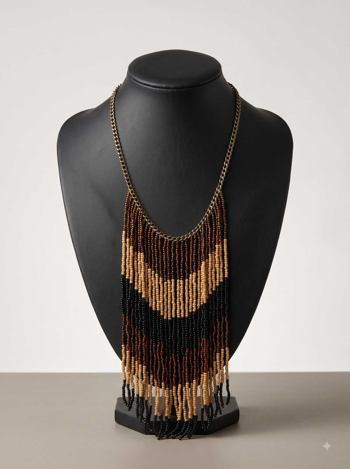 Shades of Brown Beads Handmade Boho Necklace