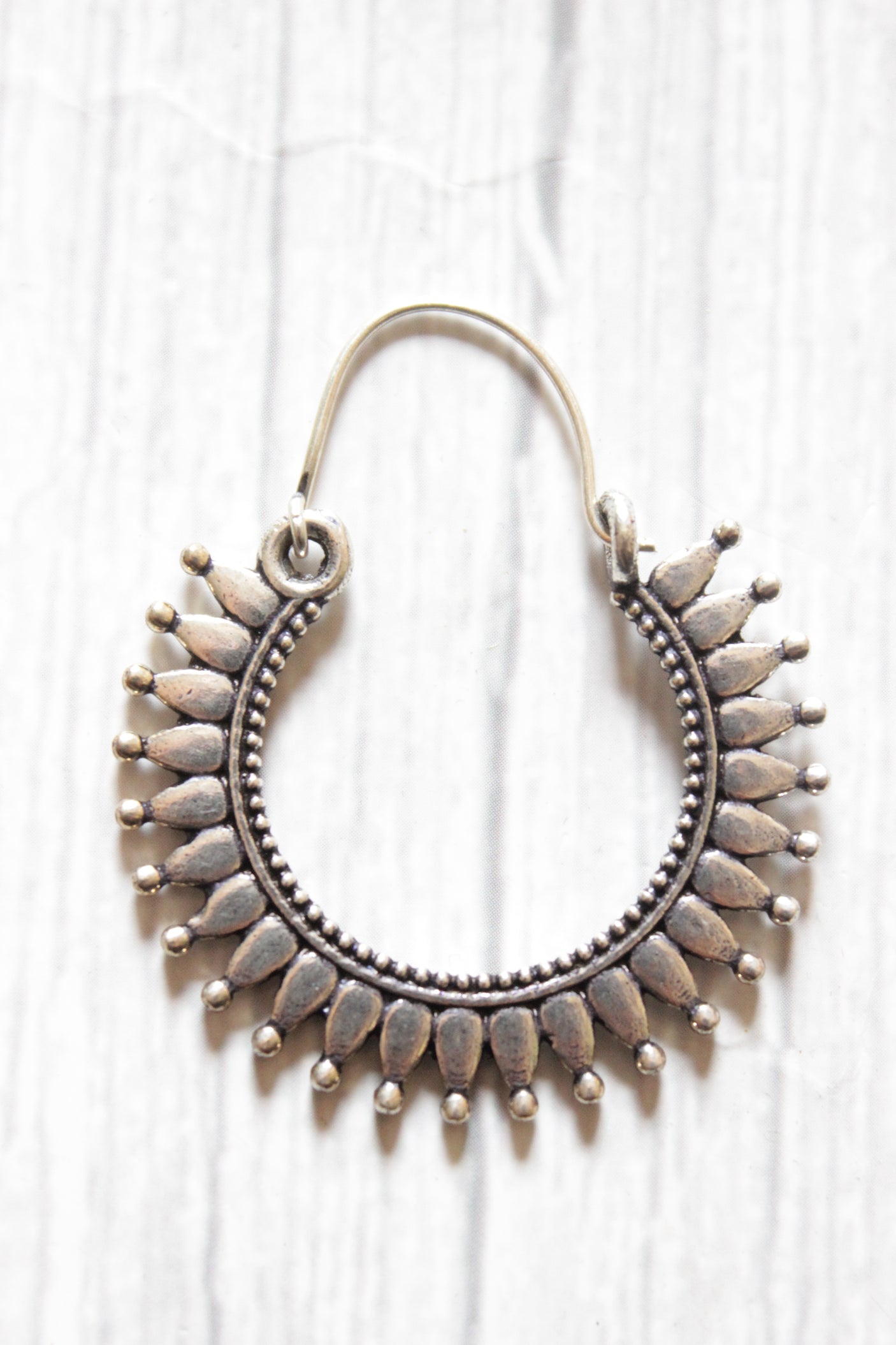 Petite Silver Finish Brass Earrings