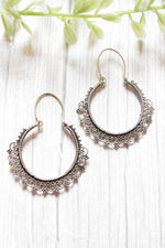 Load image into Gallery viewer, Petite Silver Finish Circular Brass Earrings
