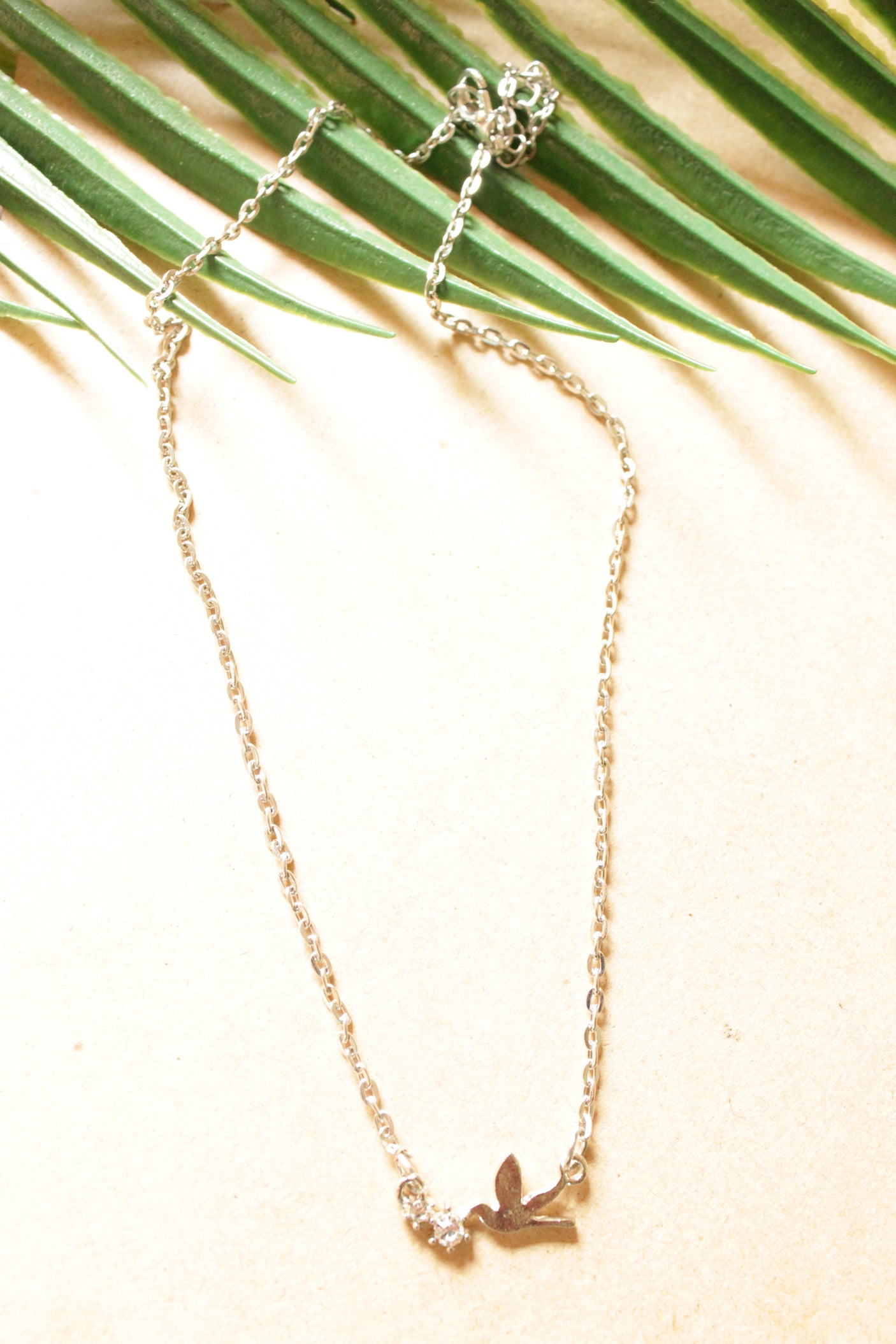 Gold Toned Swallow Bird Pendant Necklace