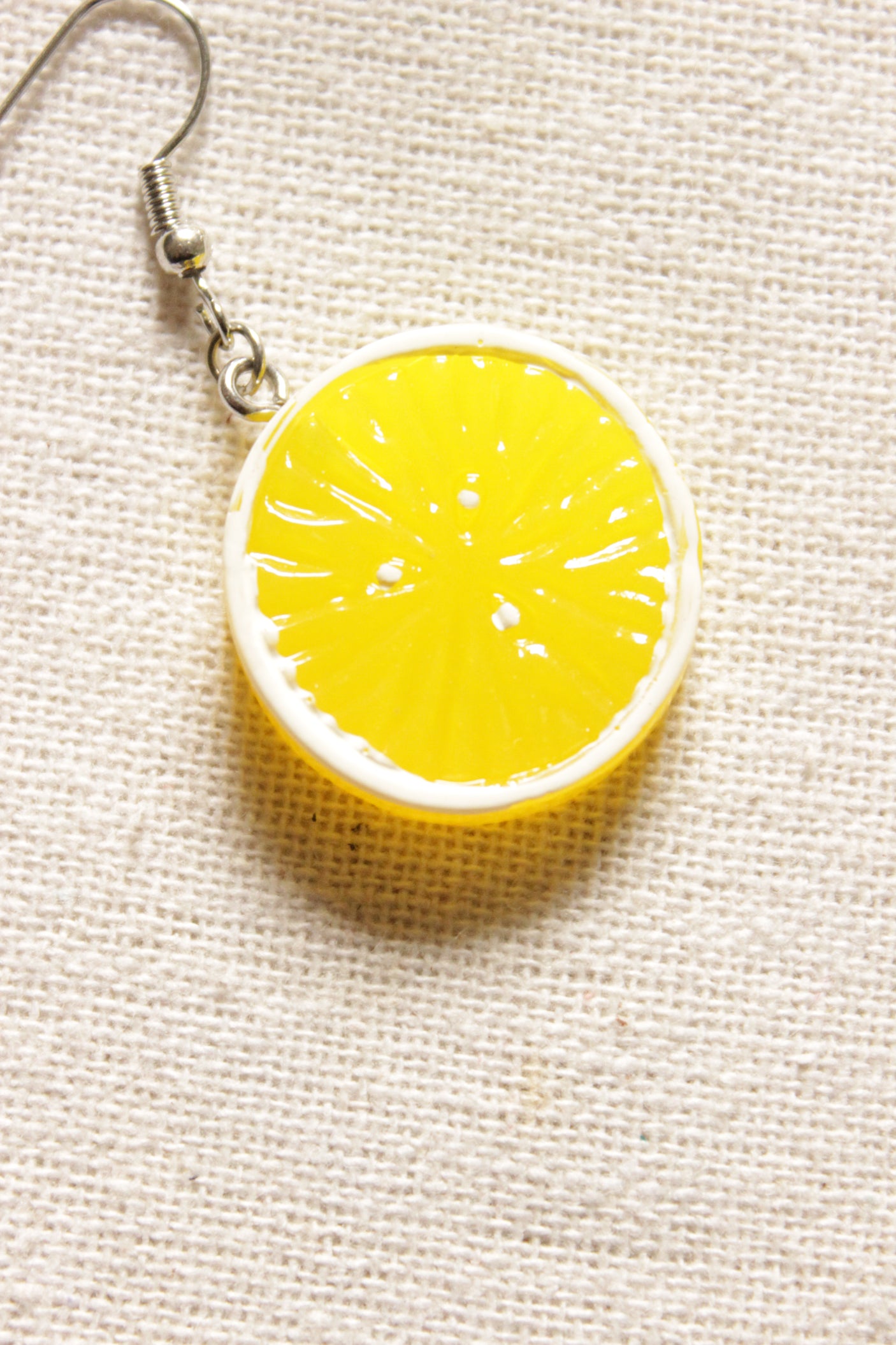 Vibrant Yellow Lemon Acrylic Earrings