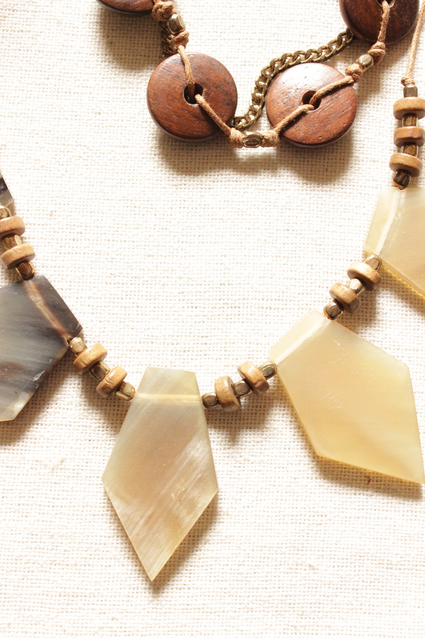 Acrylic and Wooden Work 2 Layer Handmade Necklace