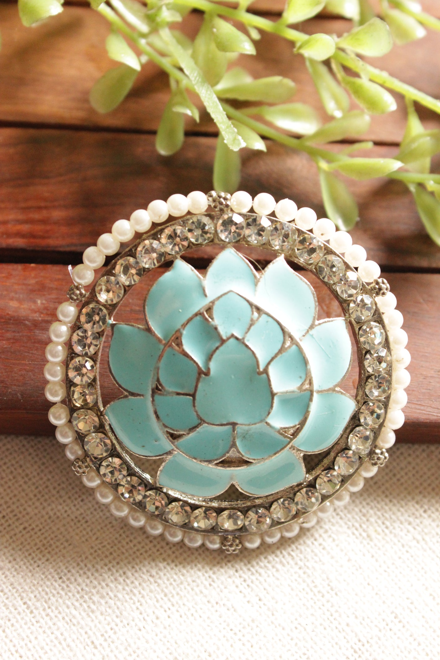 Circular Metal Acrylic Painted Stud Earrings