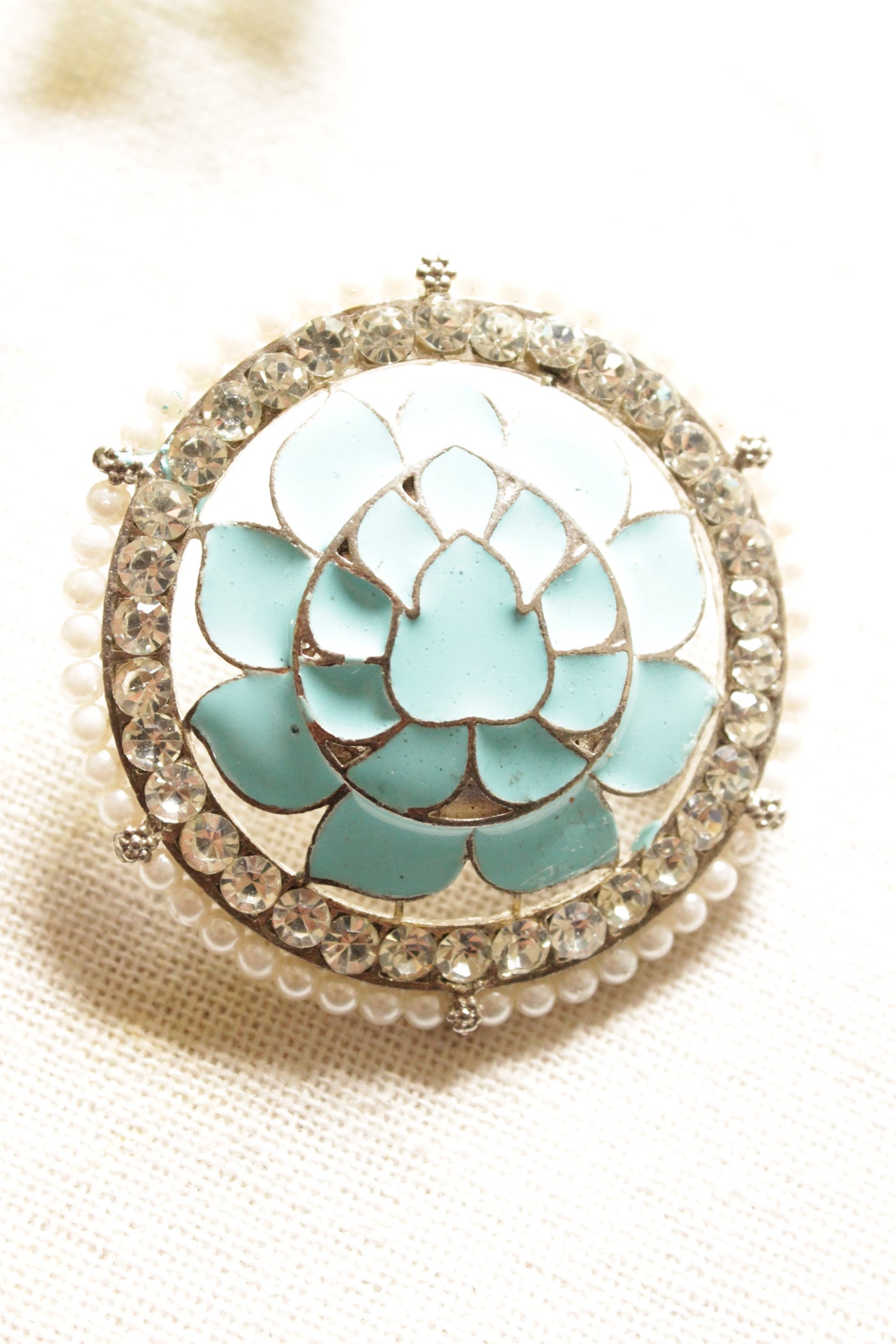 Circular Metal Acrylic Painted Stud Earrings