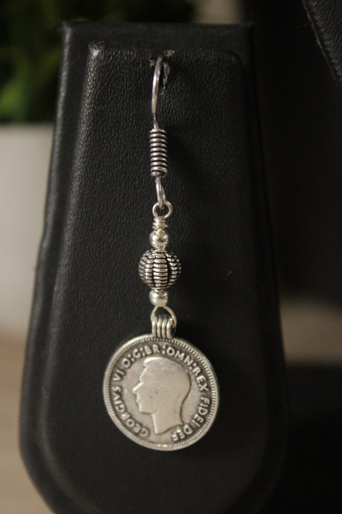 2 Layer Red Beads and Vintage Stamped Metal Coins Braided Necklace Set