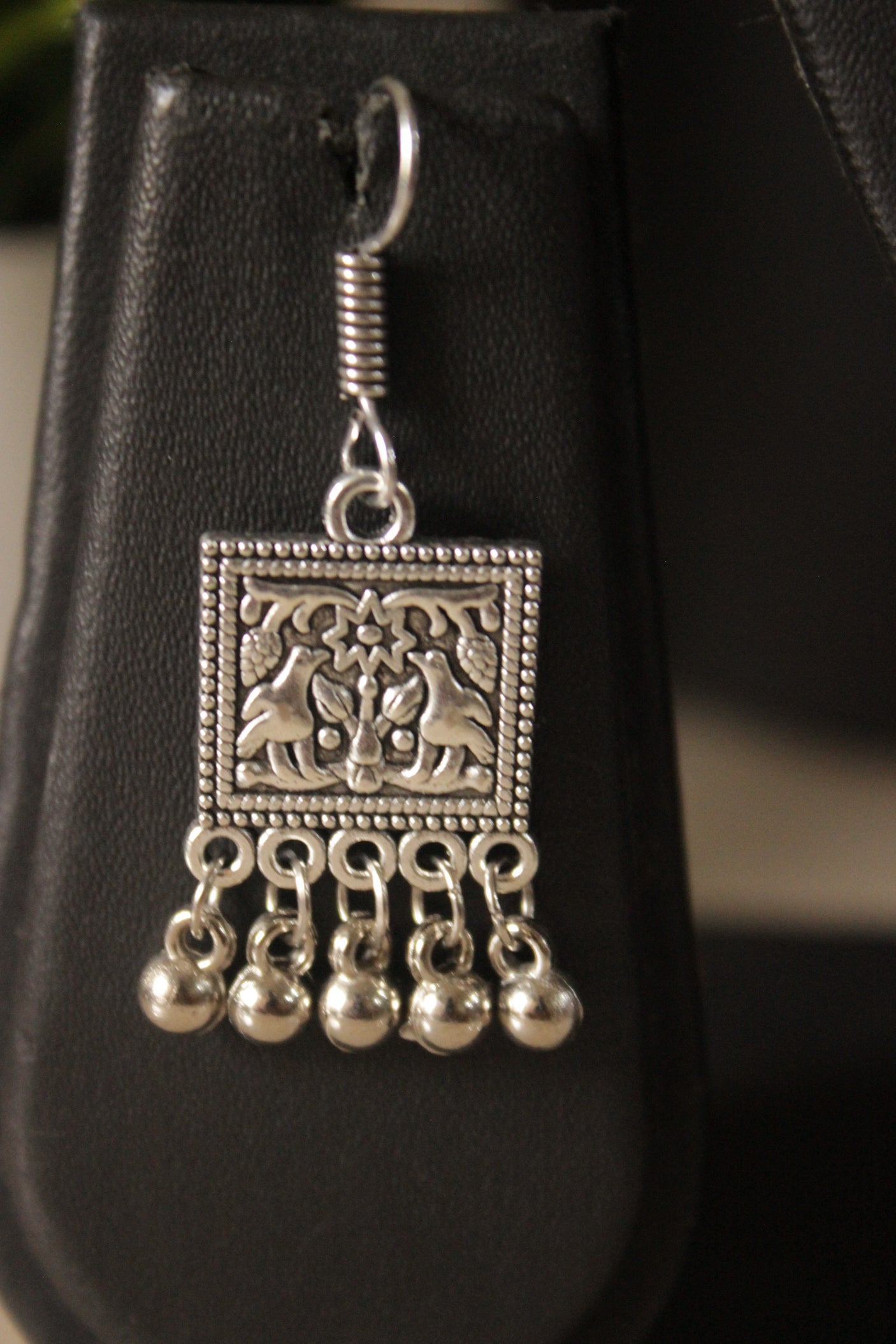 Red Glass Beads and Metal Beads Braided 5 Layer Necklace Set with Metal Charms