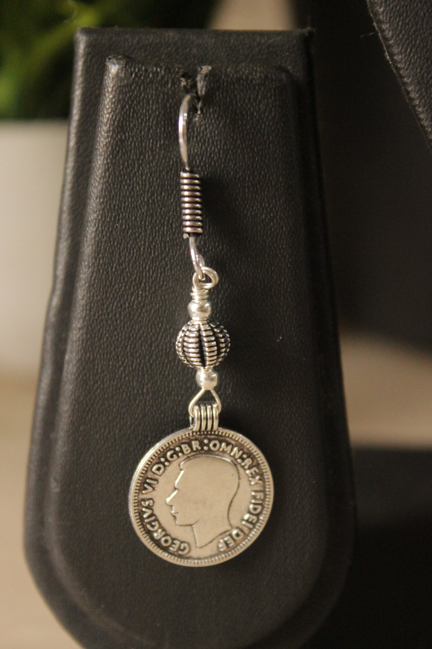 2 Layer Violet Beads and Vintage Stamped Metal Coins Braided Necklace Set