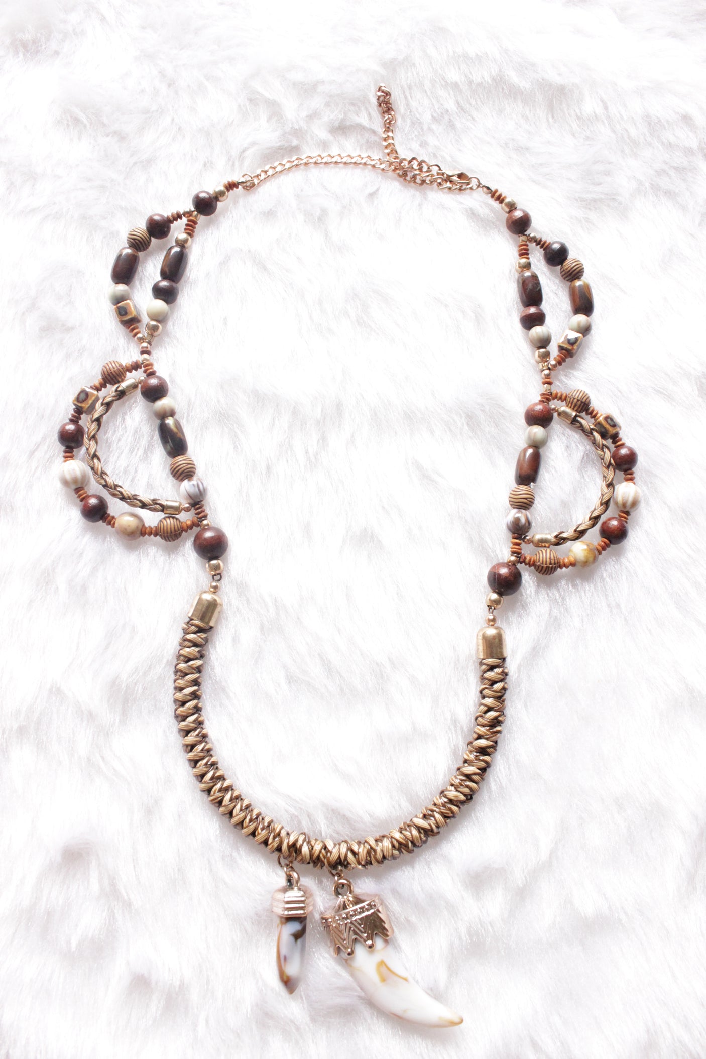 Wire Mesh Design Semi-Circular Necklace