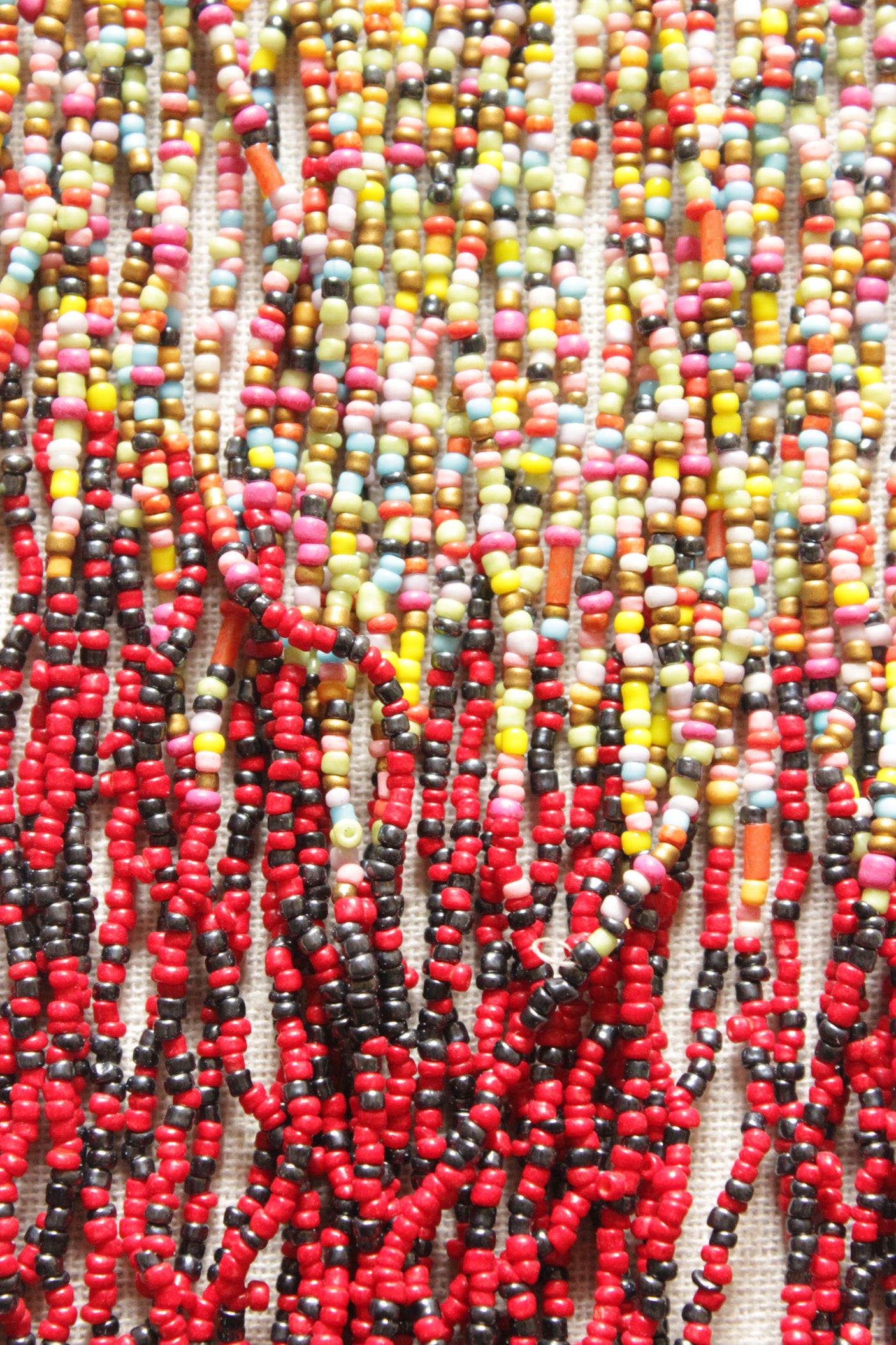 Multi-Color Beads Hand Braided Long Multi-Layer Choker Necklace