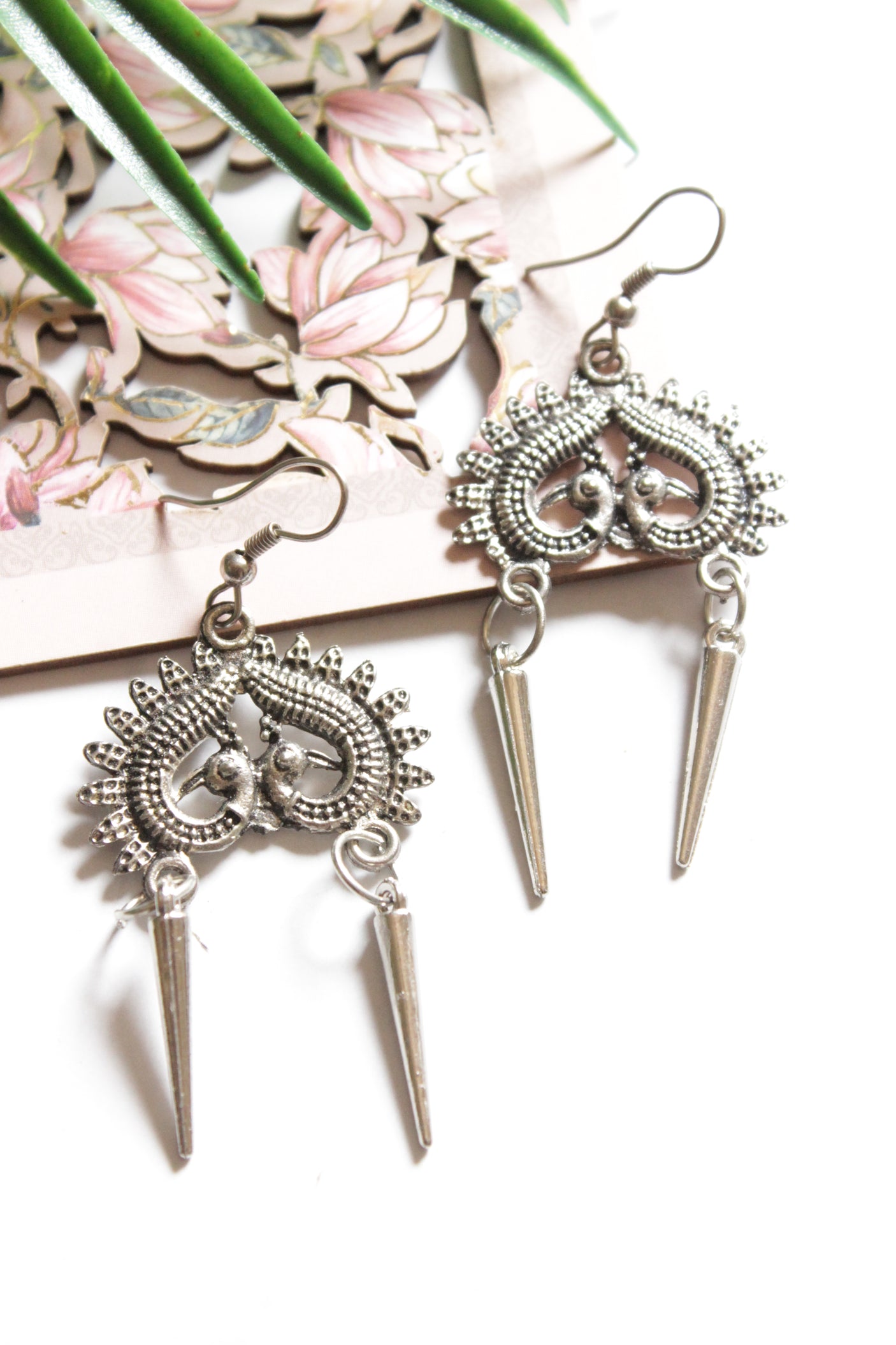 Jute Tribal Fabric Necklace Set Embellished with Oxidised Silver Metal Charms and Mirrors