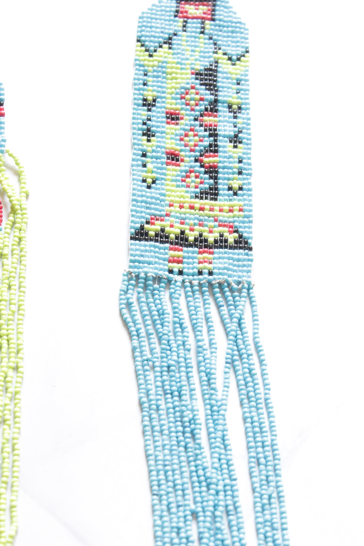 Blue and Green Handmade Beaded Necklace Set