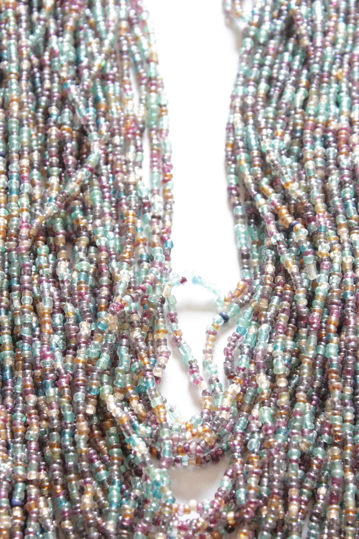 Muted Multi-Color Multi Layer Handmade Beaded Necklace