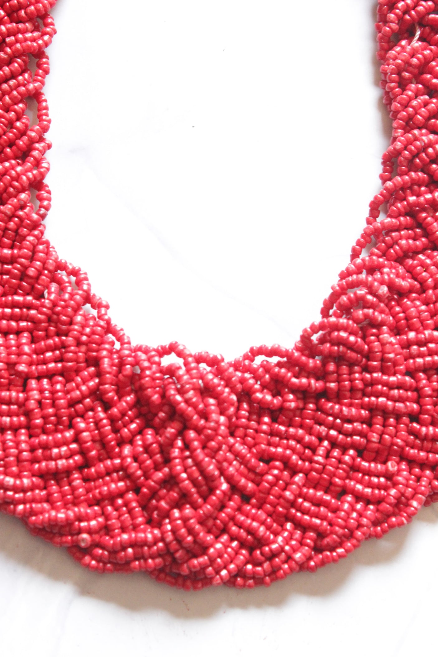 Red Beaded Handmade Necklace