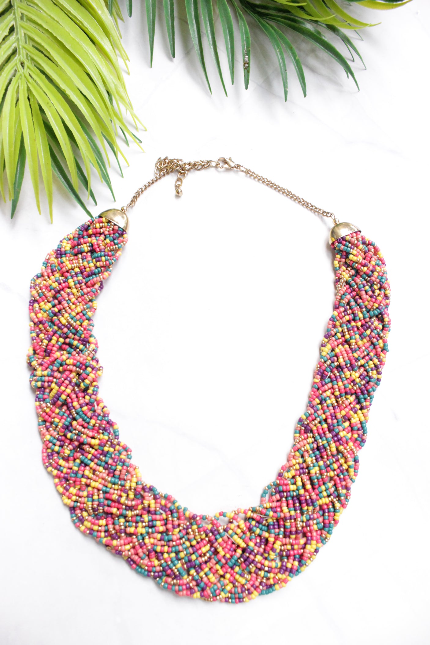 Multi-Color Handmade Beaded Necklace