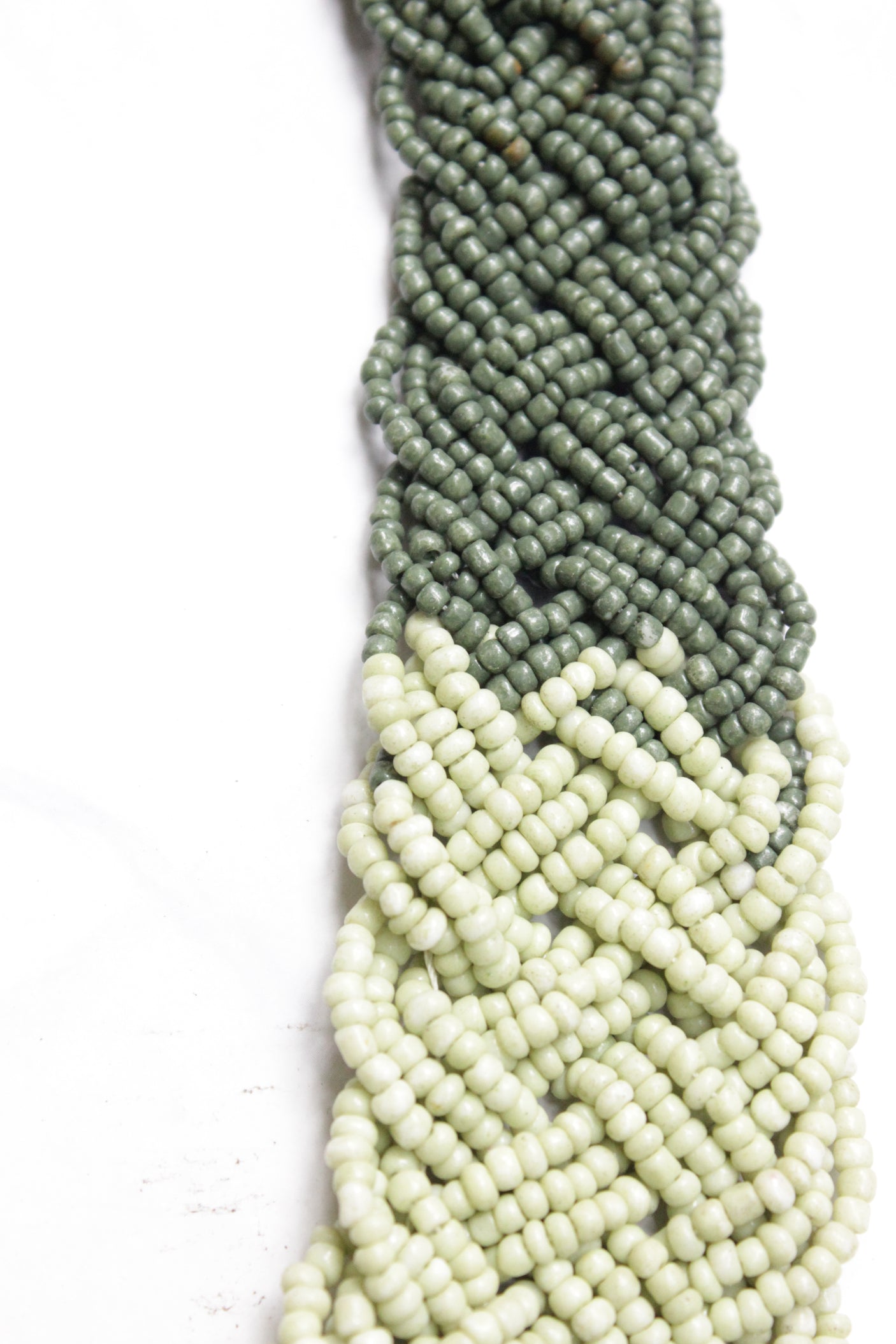 Shades of Green Handmade Beaded Necklace Set