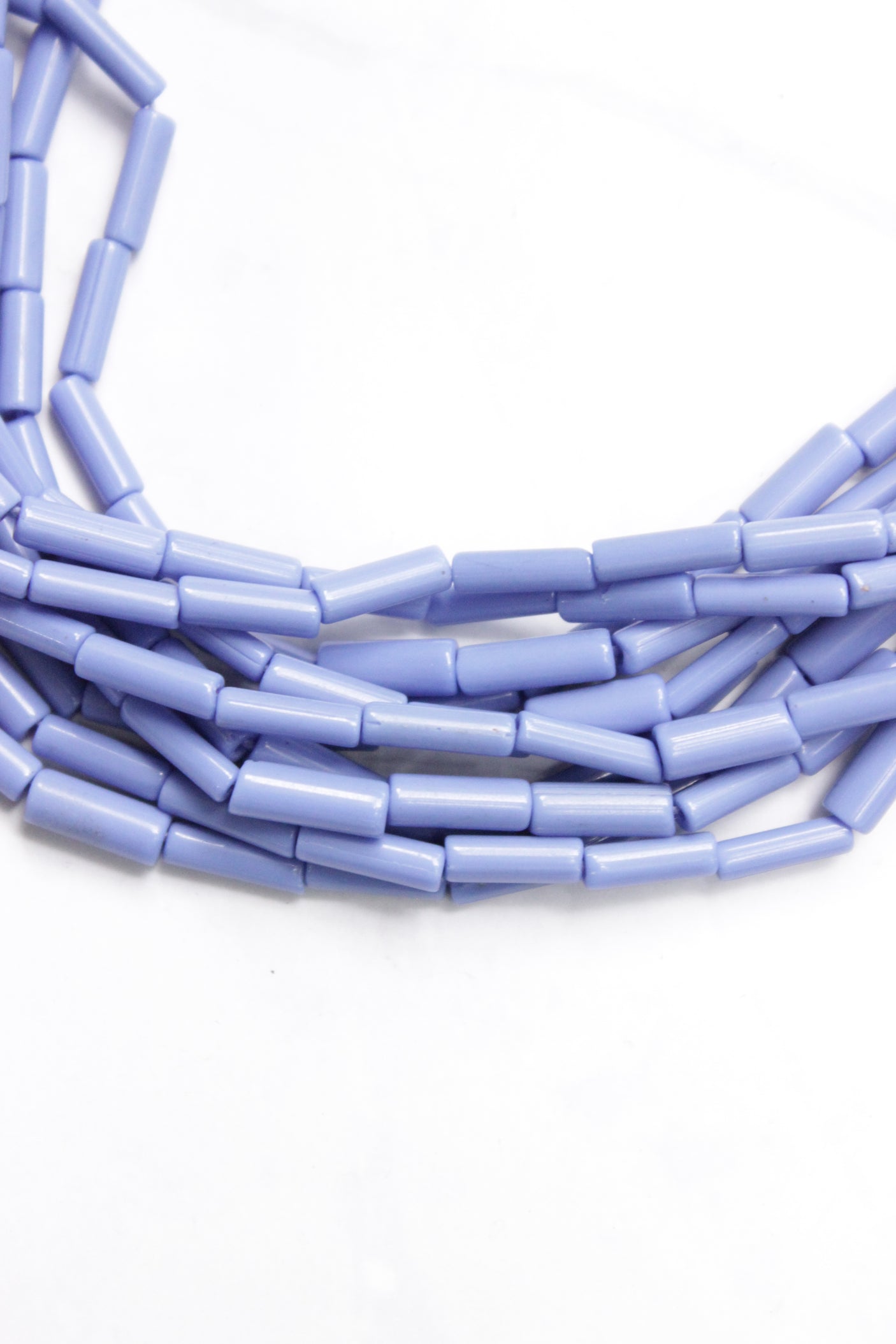 Purple Cylindrical Acrylic Beads Multi-Layer Necklace