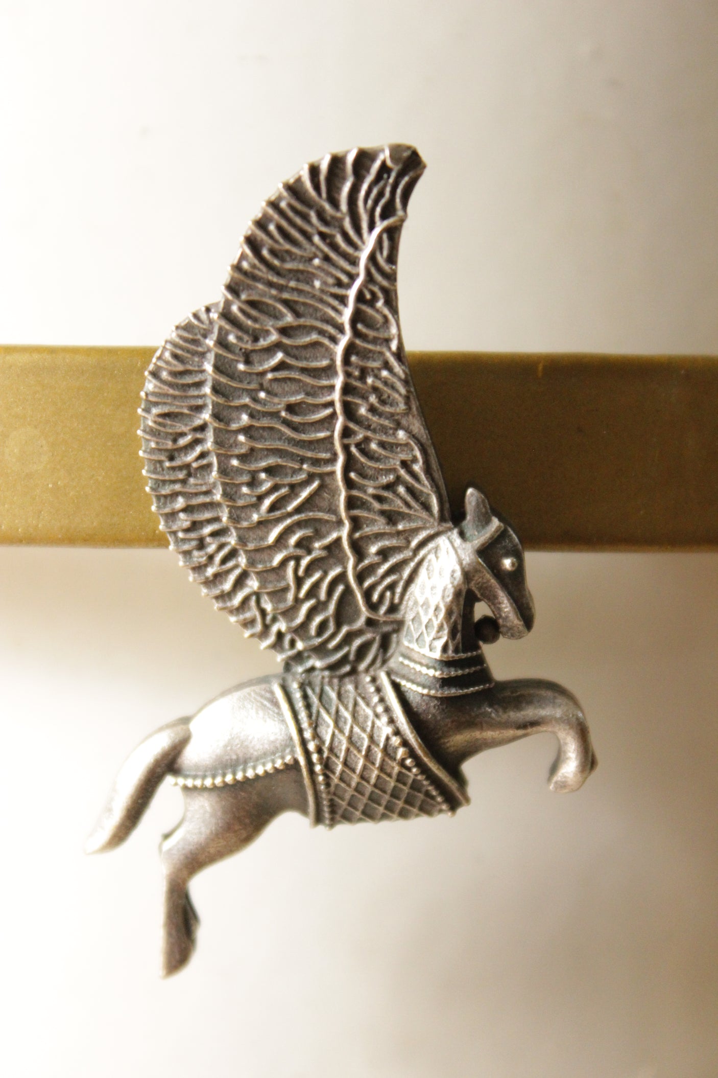 Flying Horse Oxidised Finish Stud Earrings