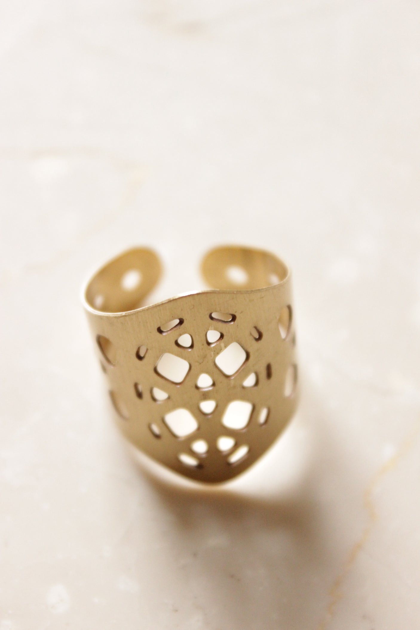 Golden Adjustable Metal Ring