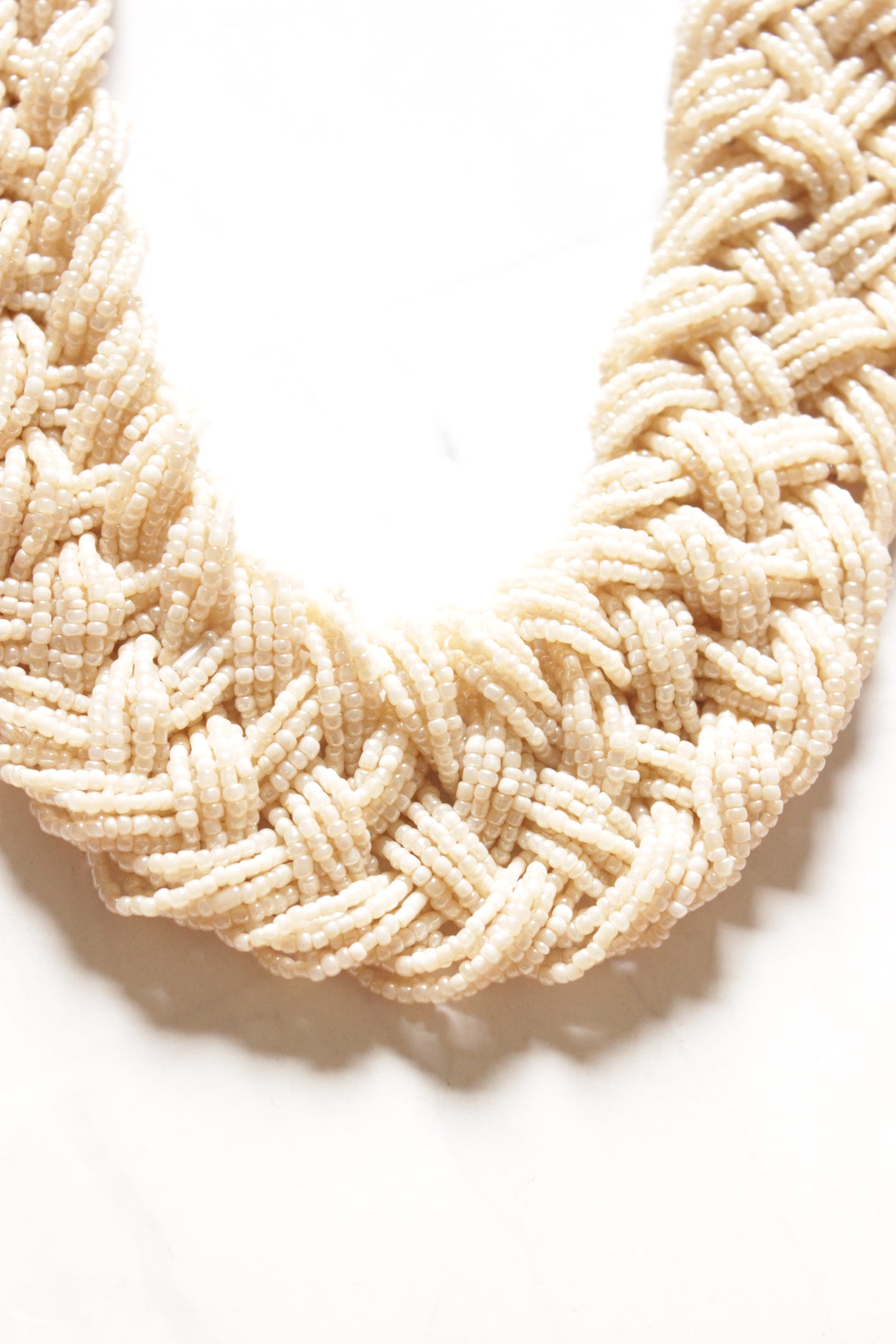 Twisted Ivory Beads Handmade Necklace