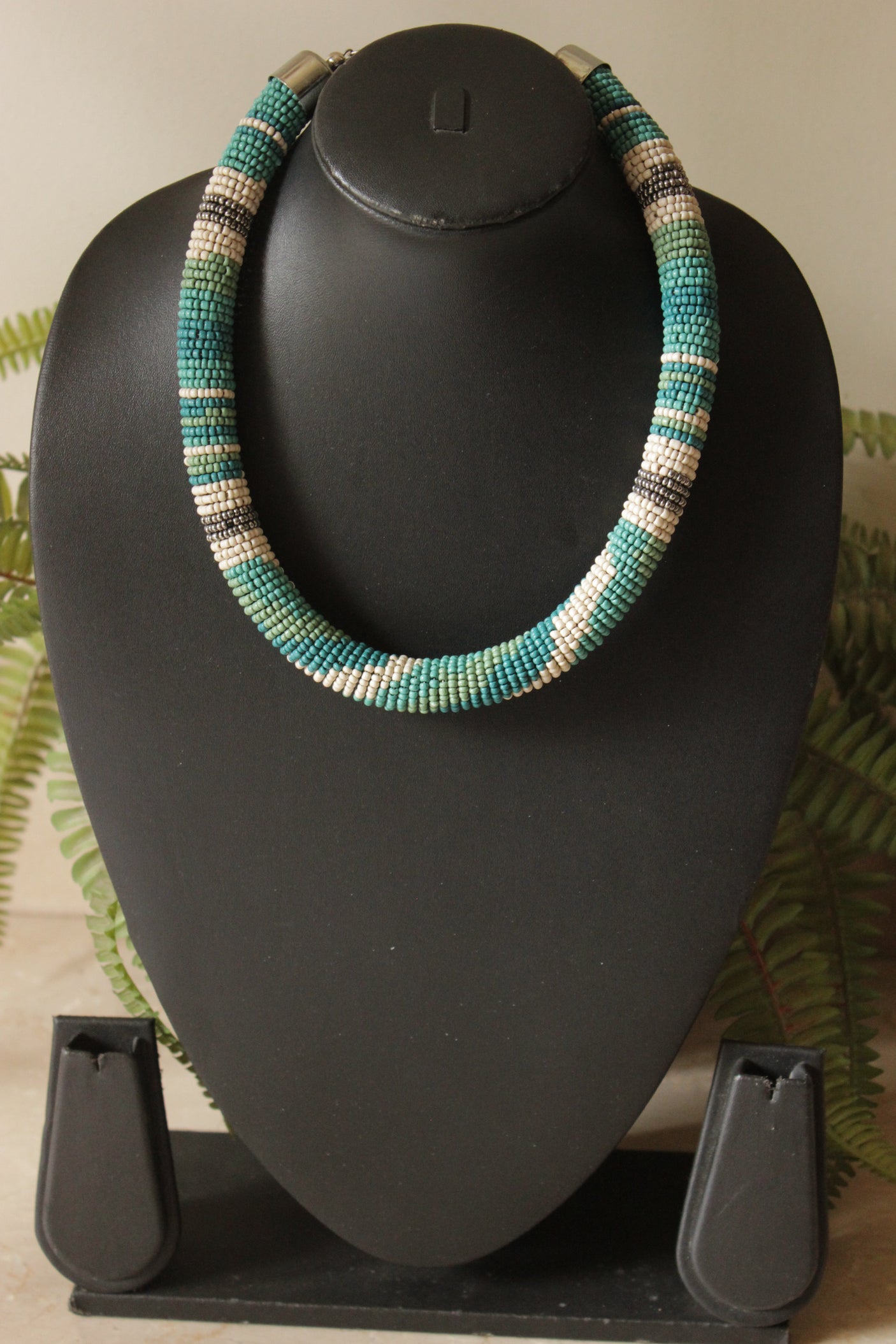 Multi-Color Earthy Beads Handmade Necklace