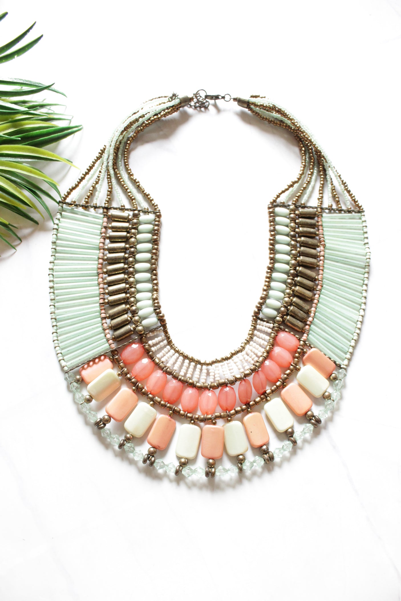 Elegant beads Handmade Statement Necklace