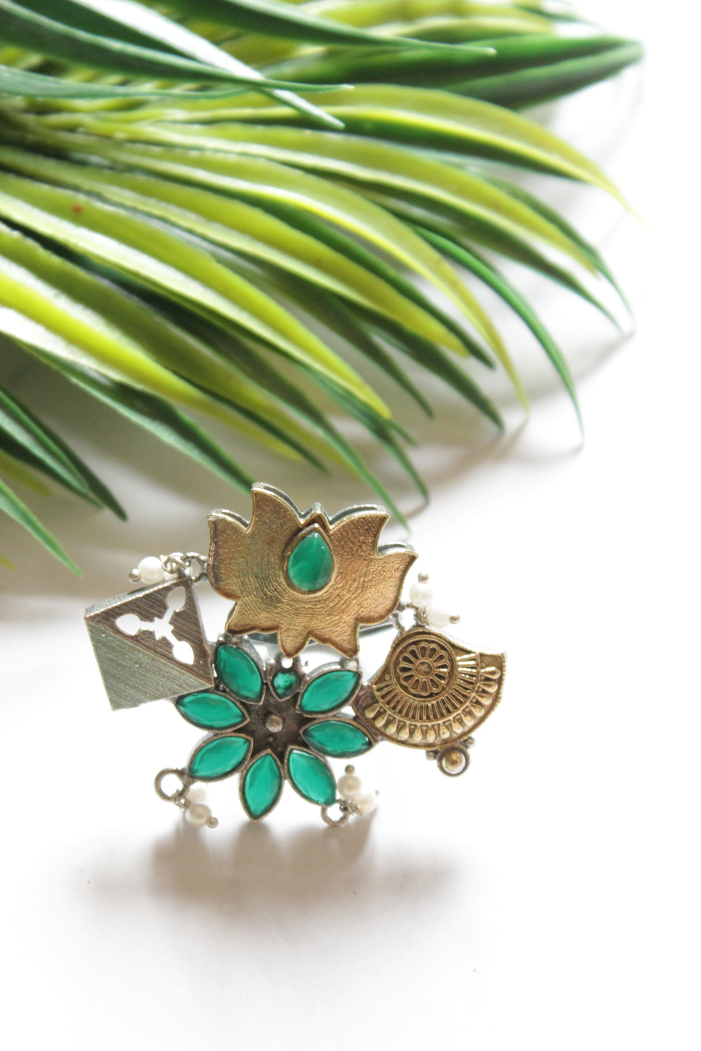 Dual Tone Statement Cocktail Ring