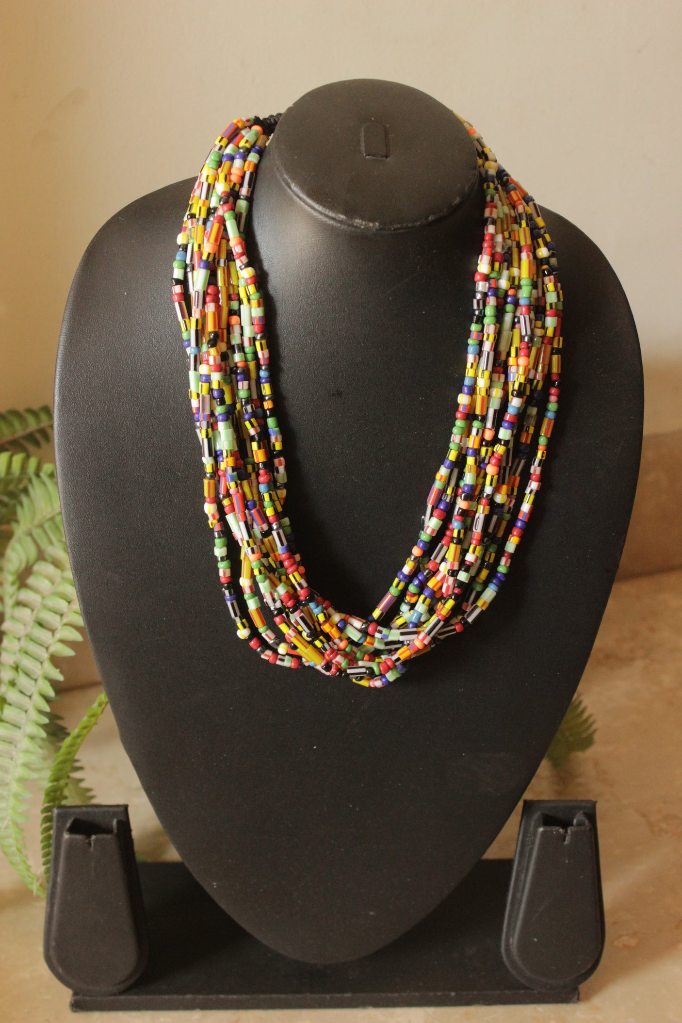 Multi-Color Beads Handmade Beaded Necklace