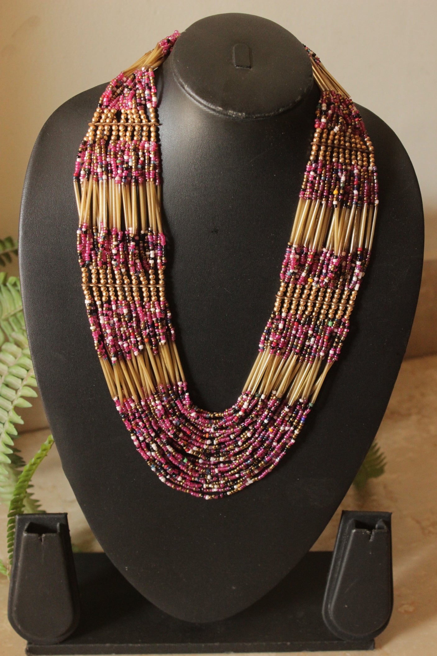 Multi-Layer Statement Handmade Beaded Necklace