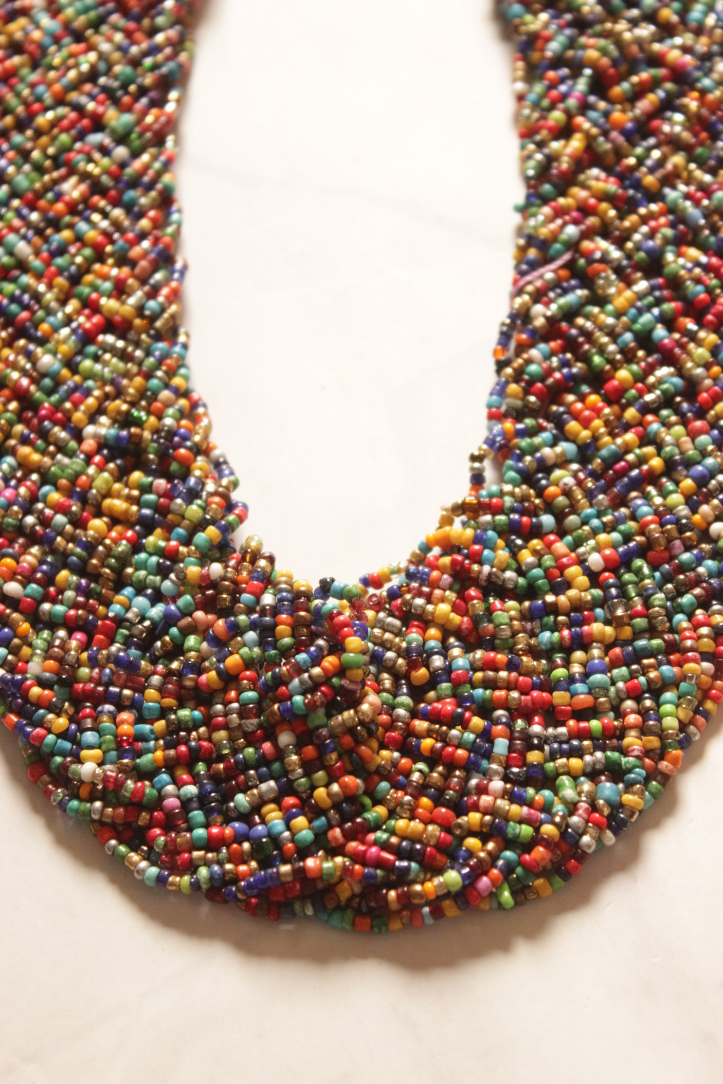 Twisted Multi-Color Beads Handmade Necklace