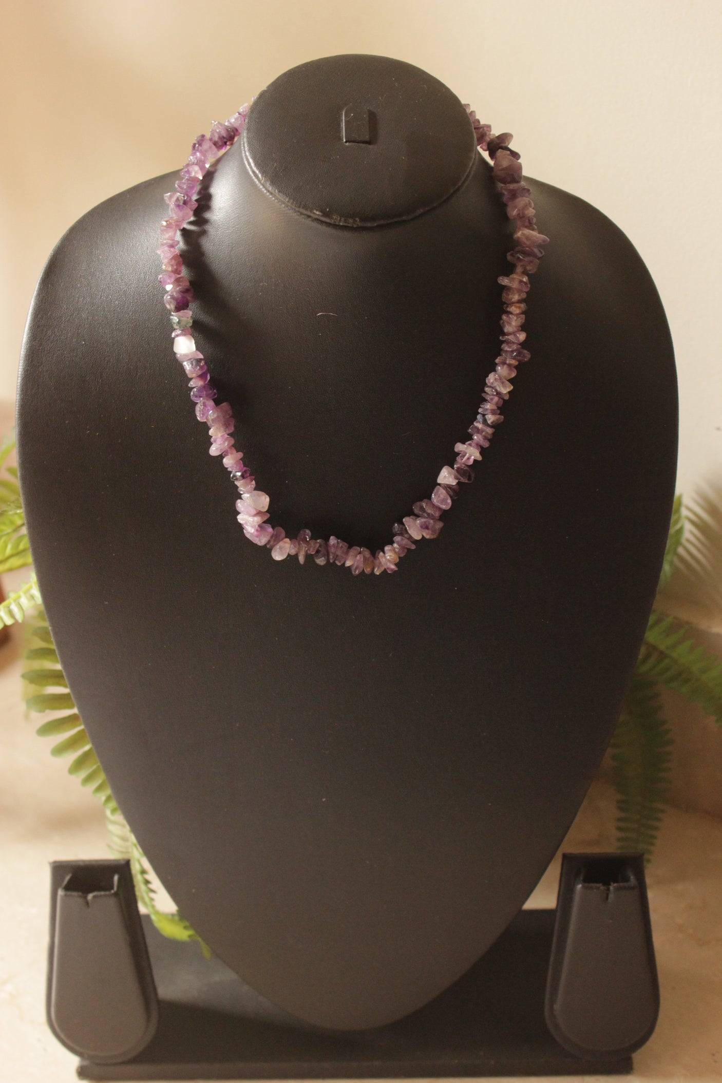 Purple Crystal Stone Necklace