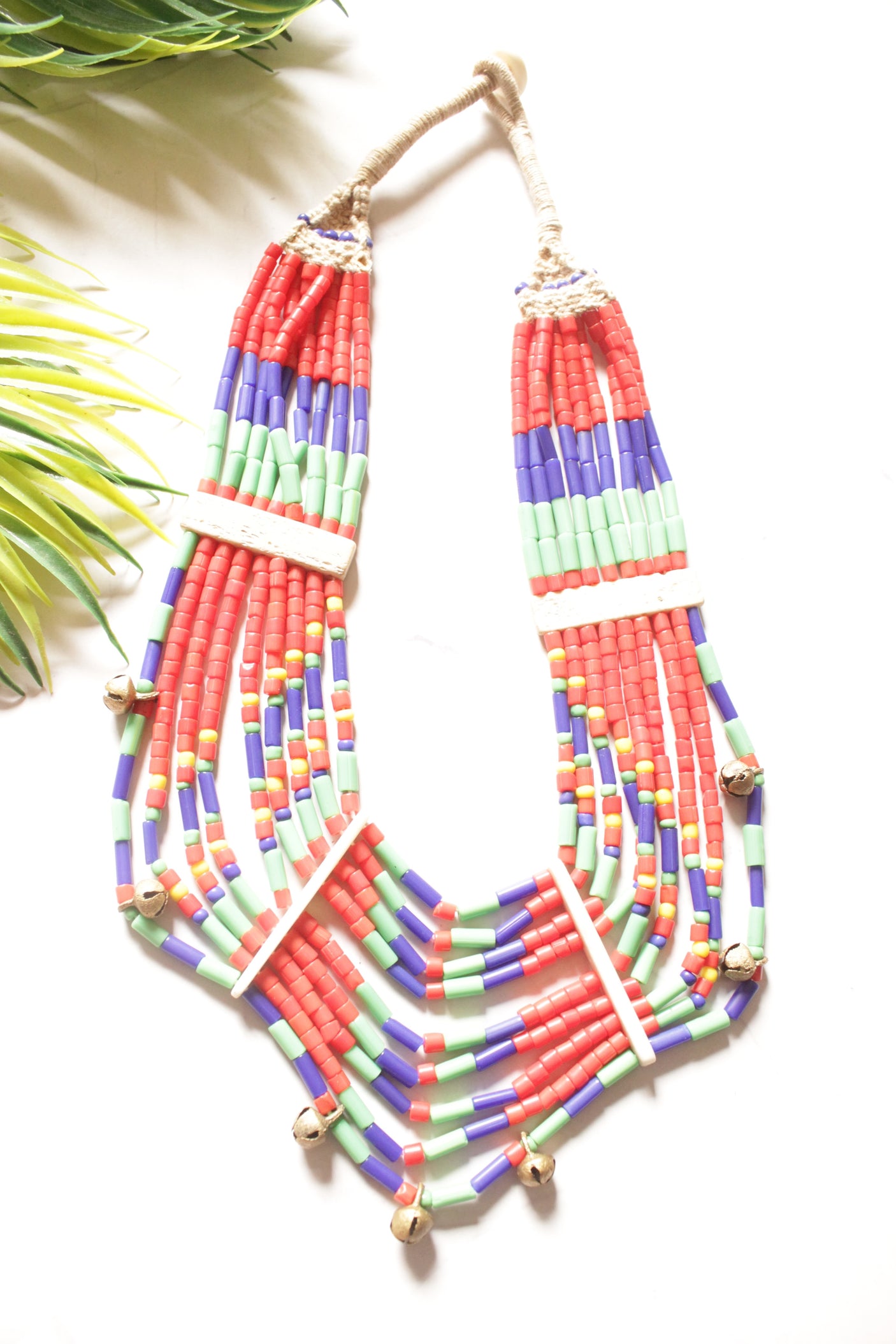 Multi-Color Long Resin Beads Elegant Necklace