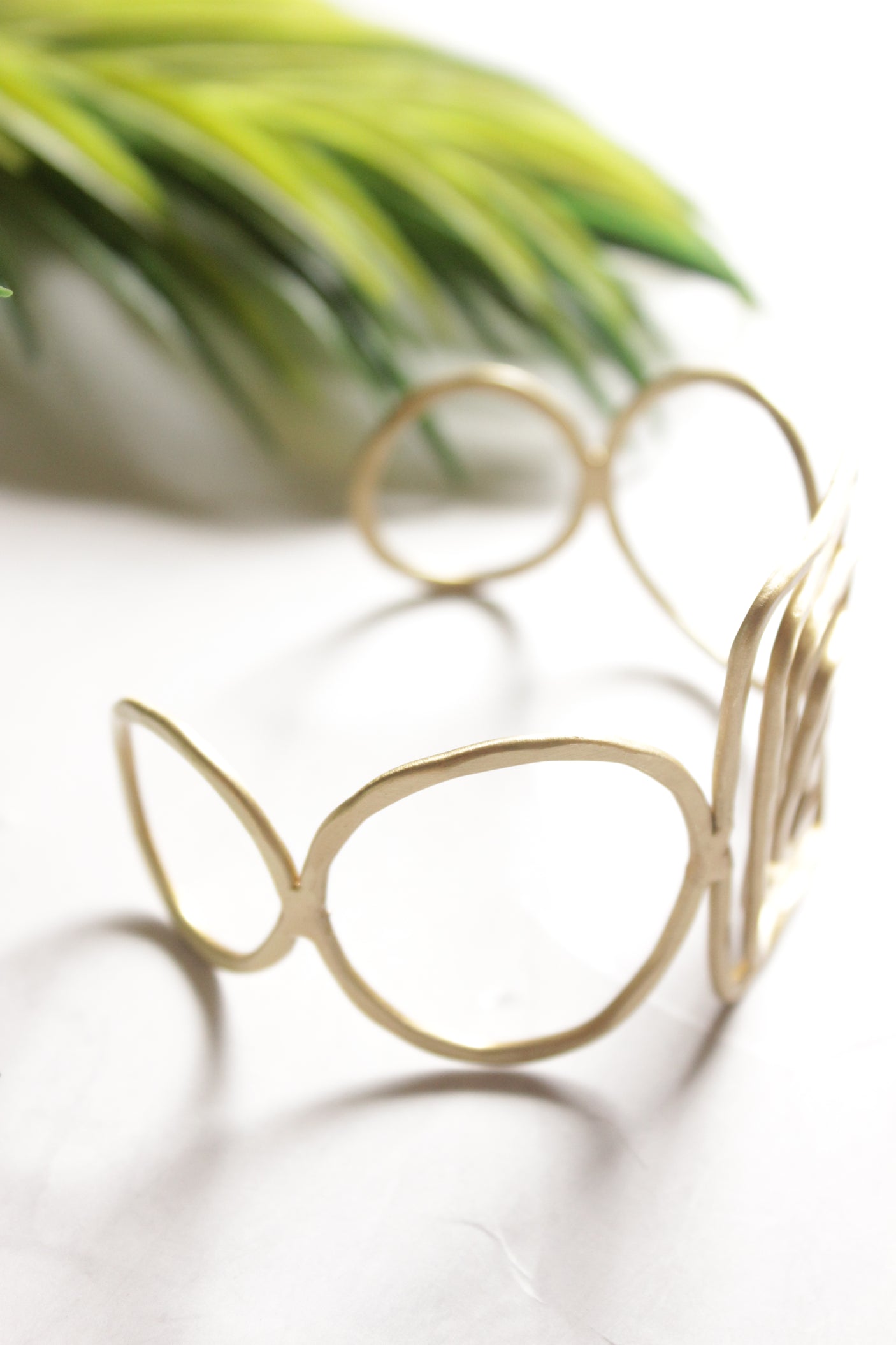Gold Finish Spiral Brass Bracelet