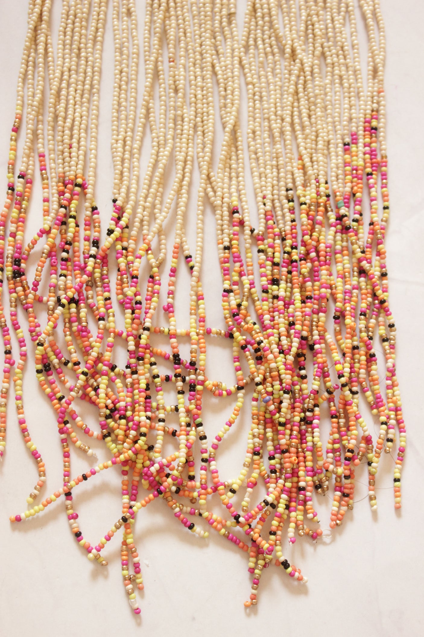 Beads and Metal Chains Statement Handmade Long Boho Choker Necklace