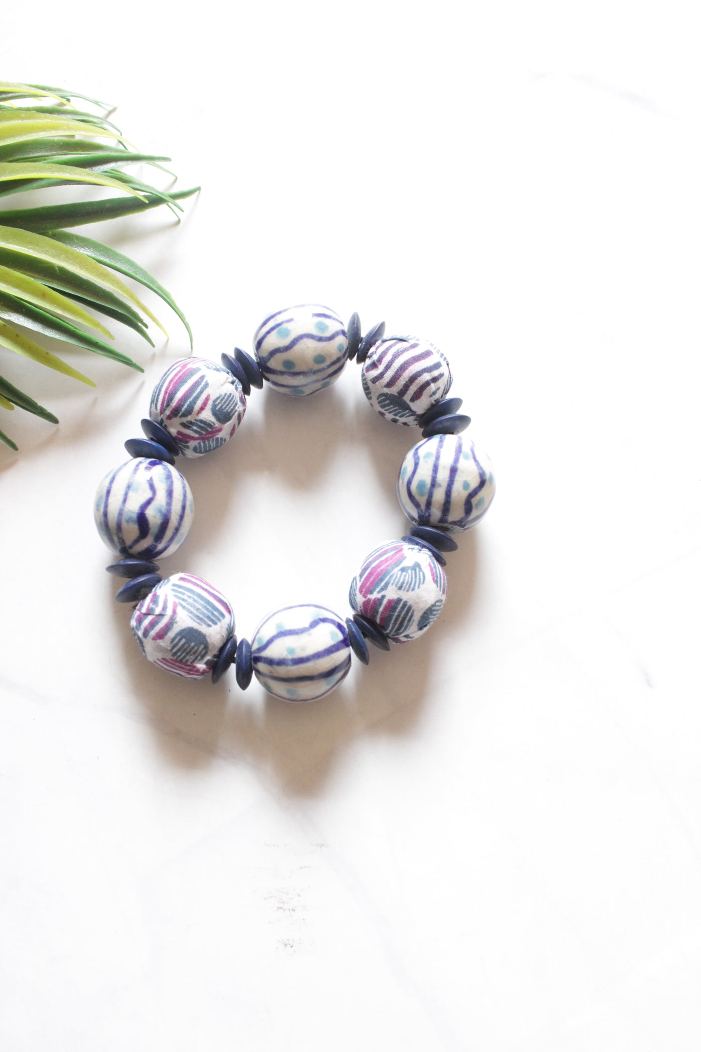 Fabric Beads Handmade Bracelet