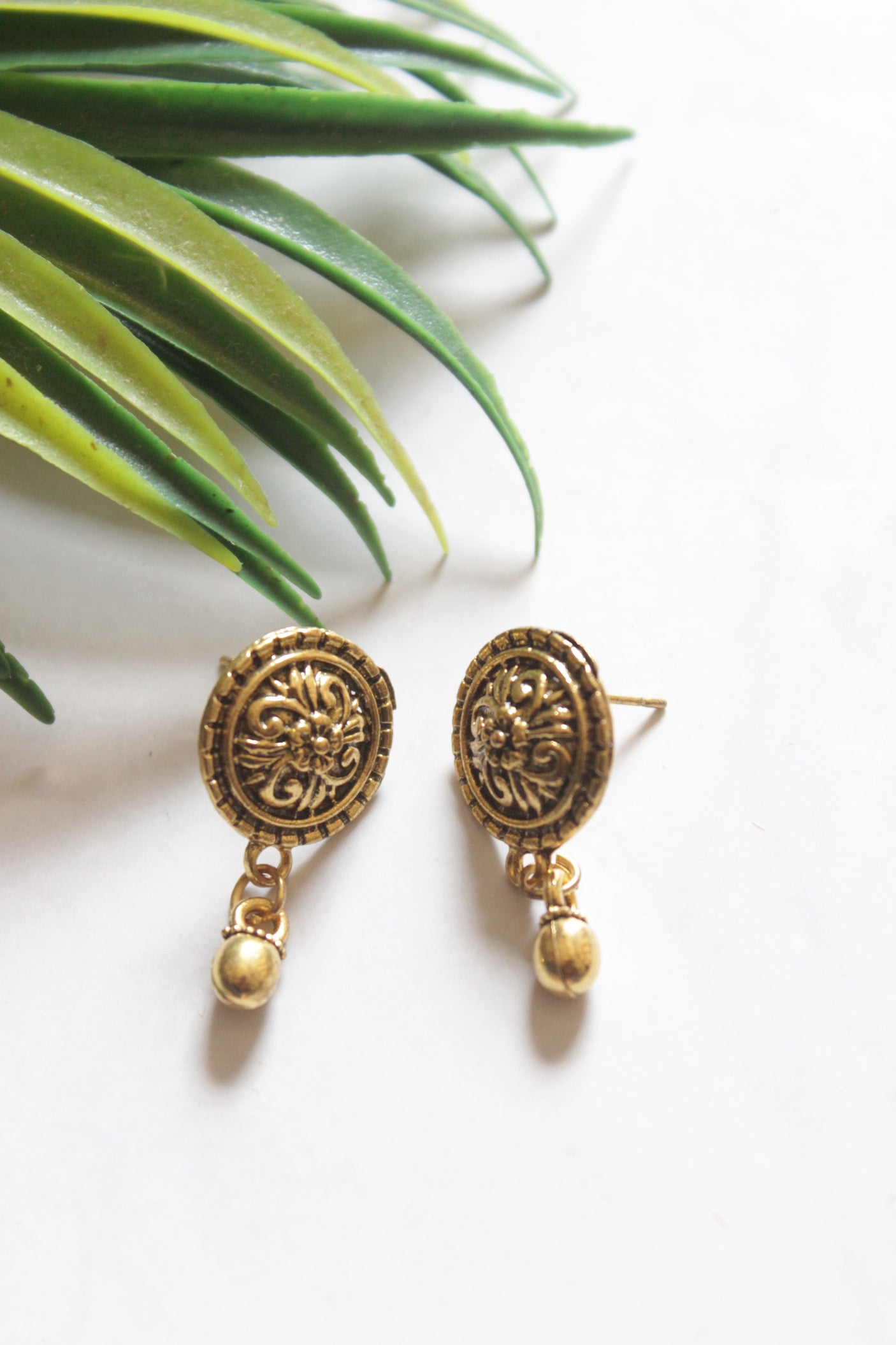 Fabric and Metal Chains Handmade Long Necklace Set