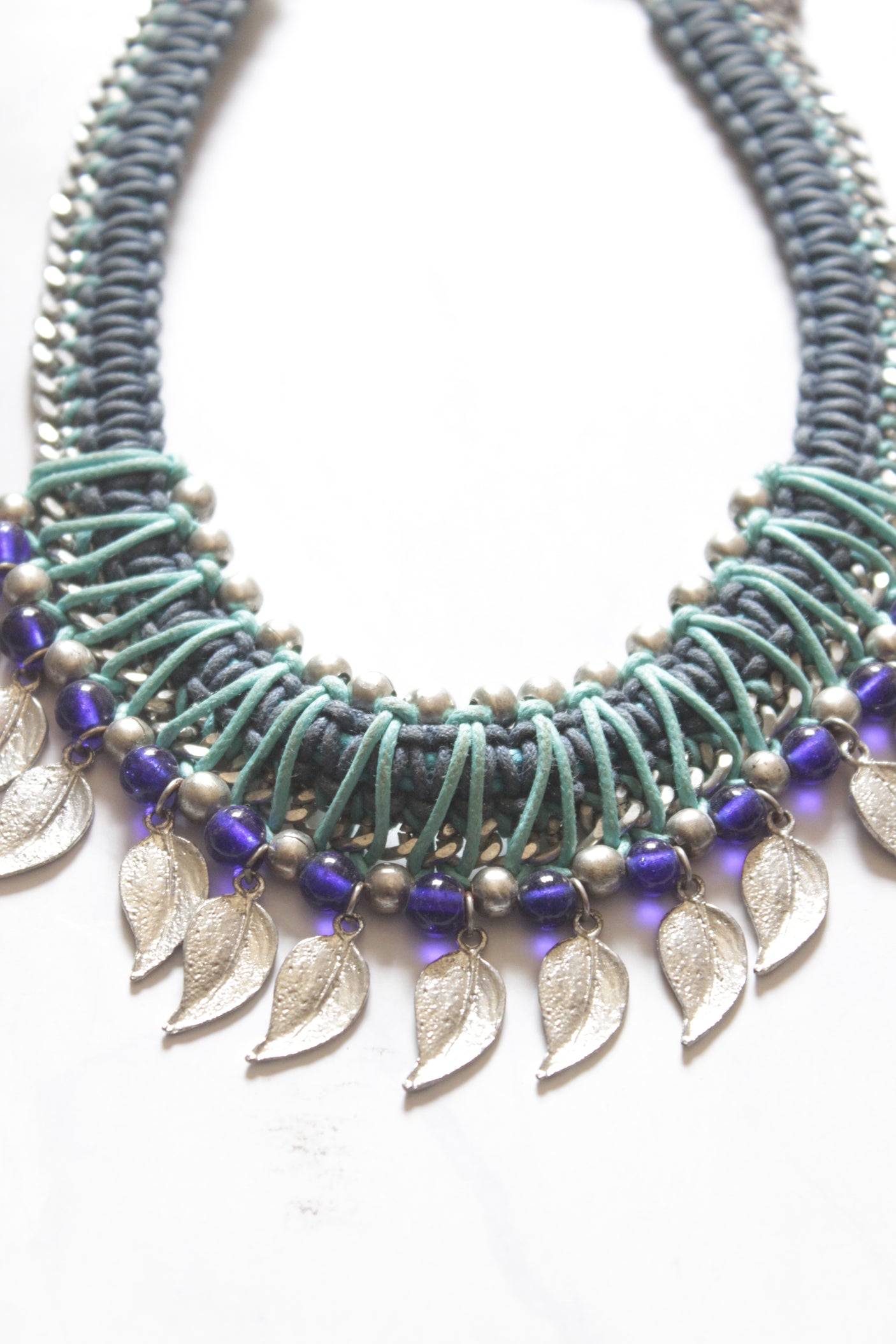 Rope Threads and Metal Charms Boho Necklace