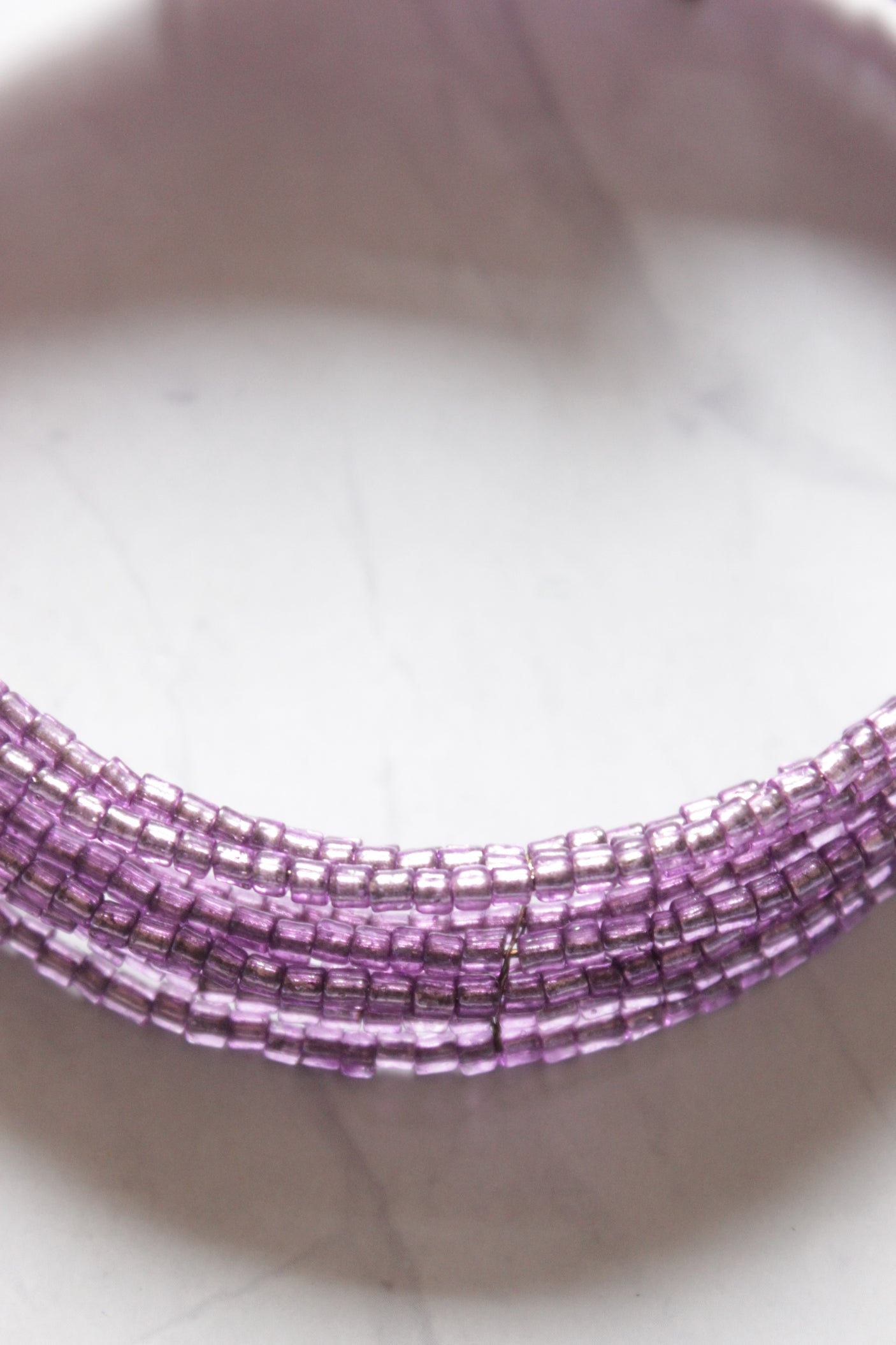Purple Beads Choker Necklace