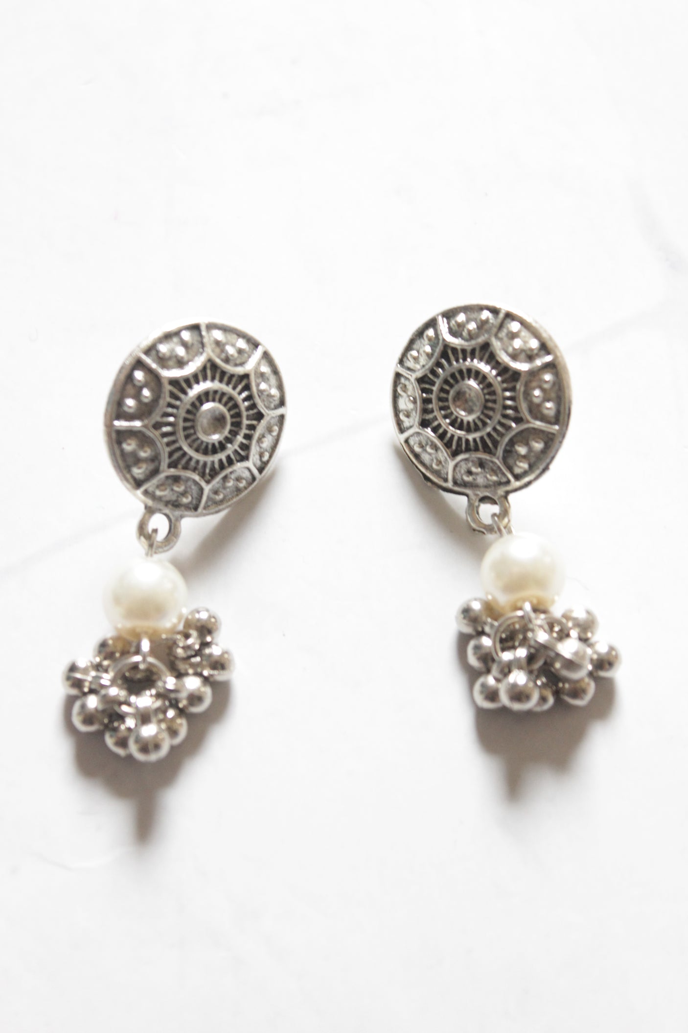 Indigo and Silver Long Chain Necklace