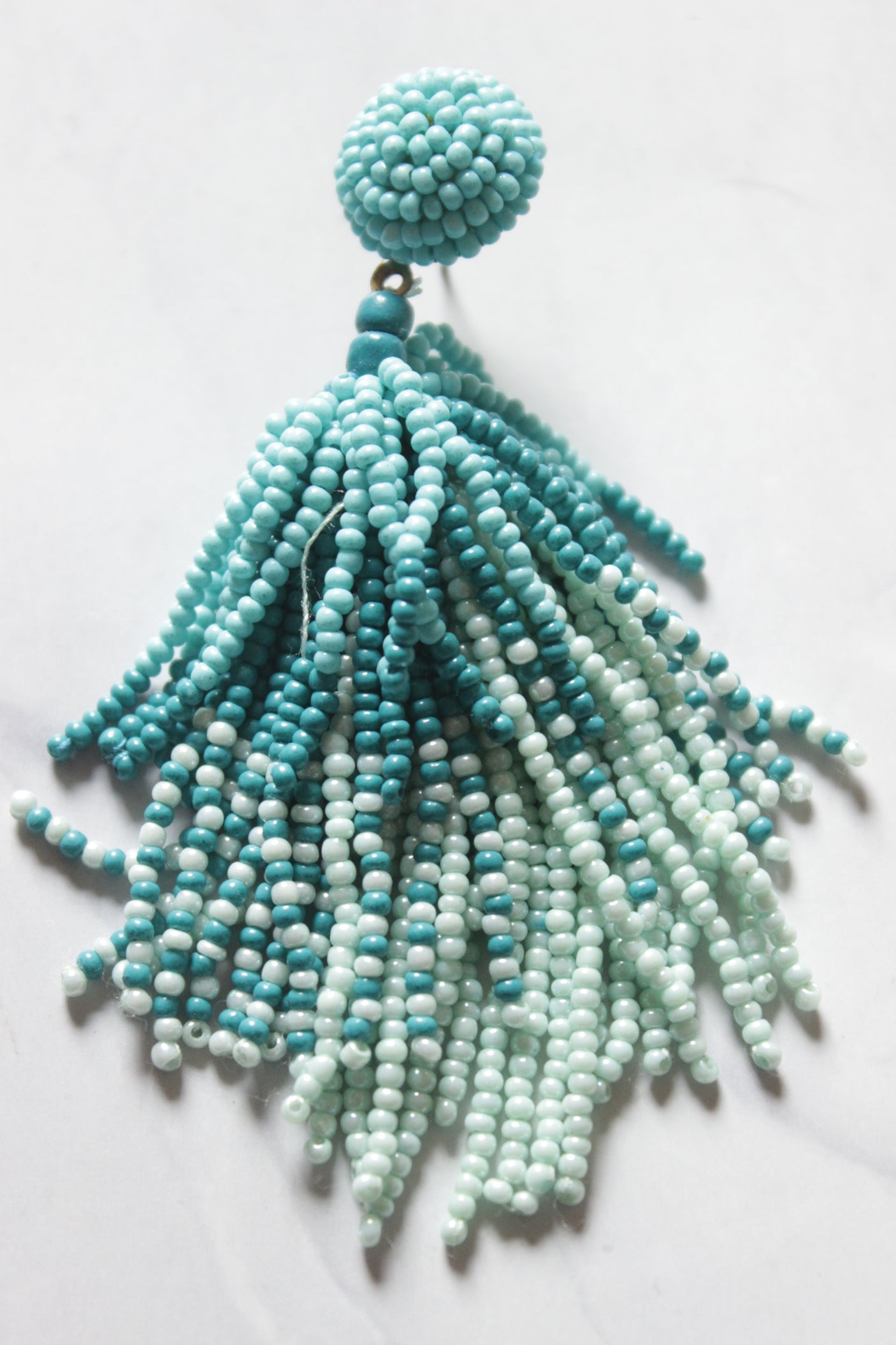 Shades of Blue Beaded Earrings