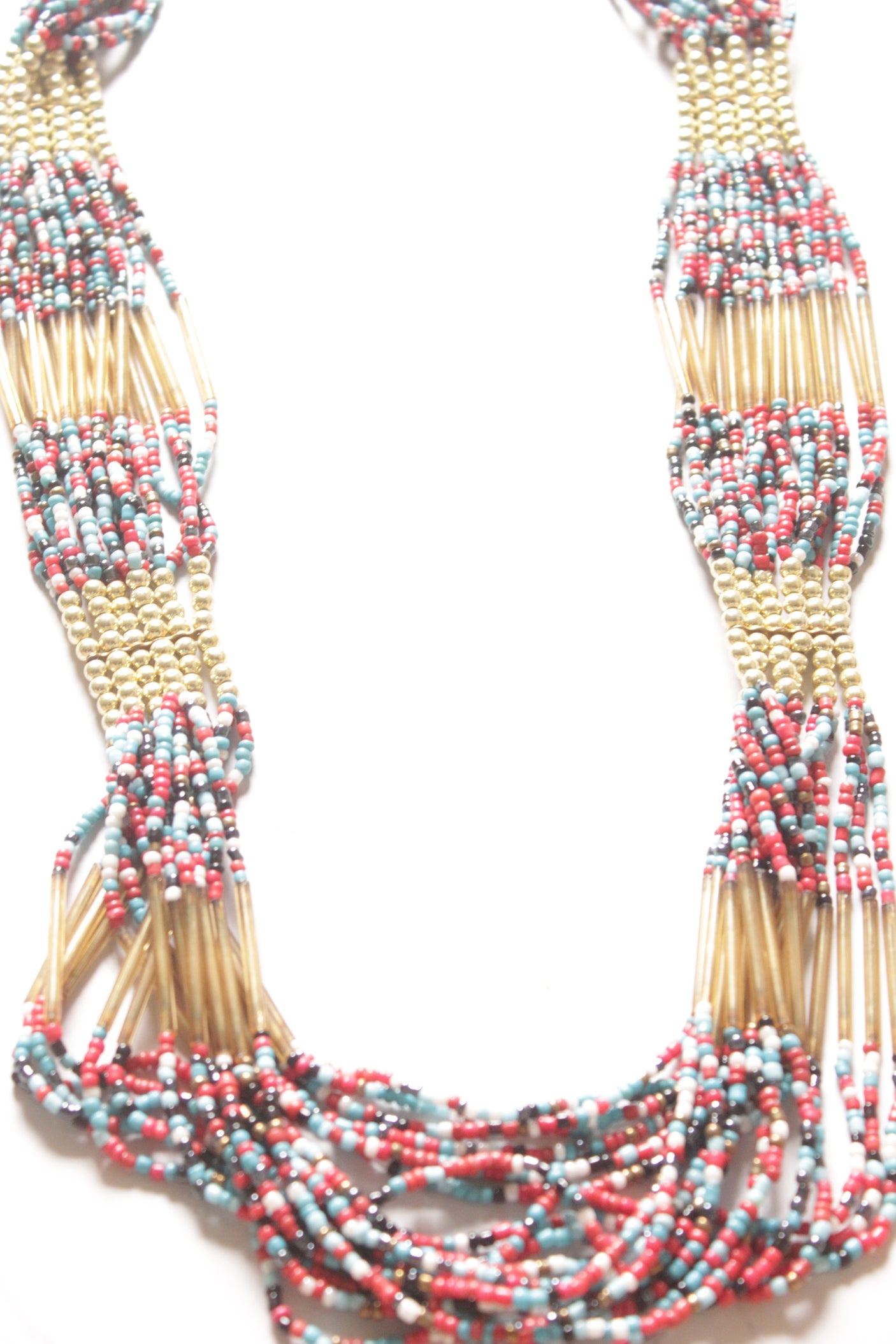 Multi-Color Beaded Handmade Boho Necklace